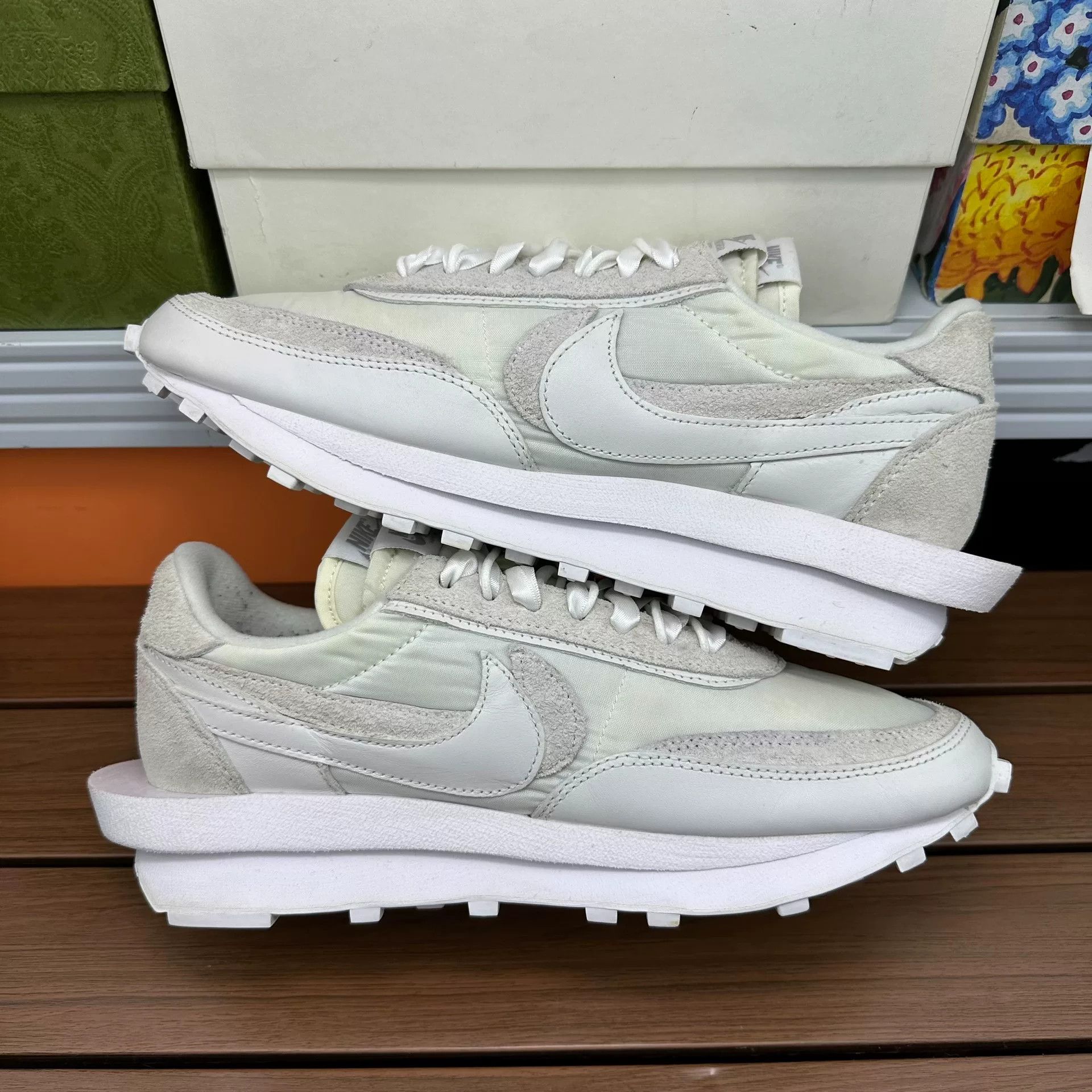 Sacai Sacai Collab White Lowtop Sneakers 9 Men Size US 9 / EU 42 - 2 Thumbnail