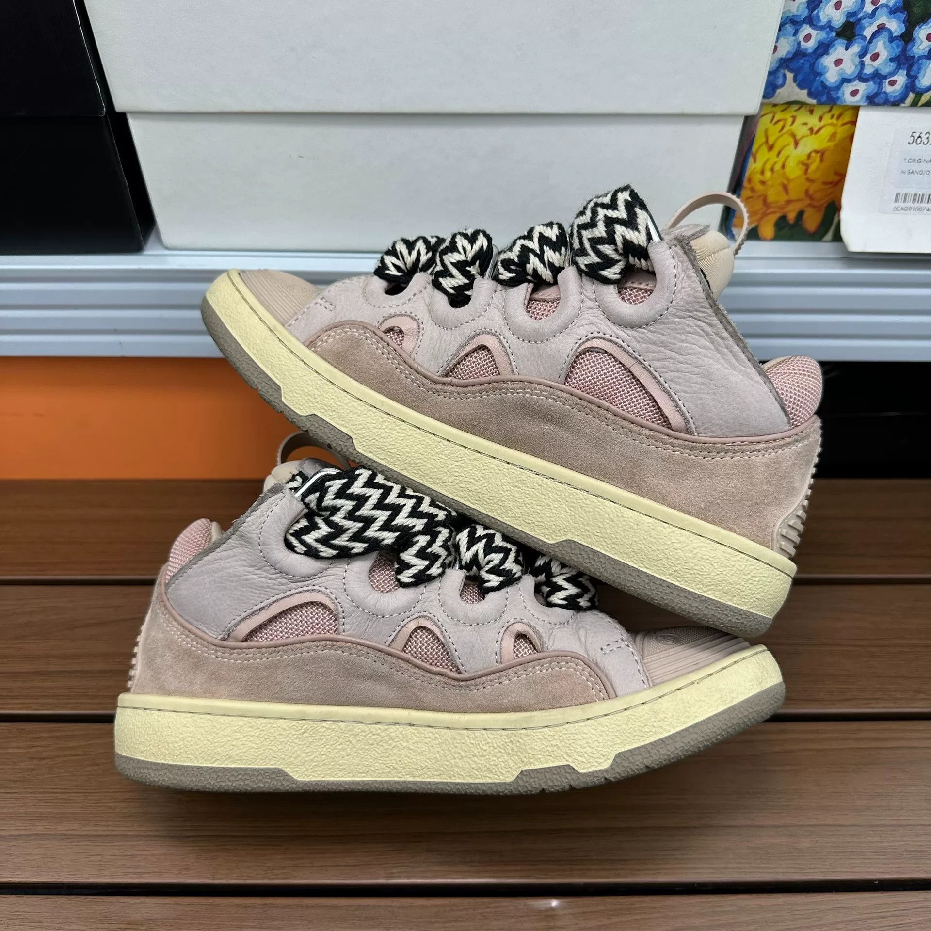 Lanvin Lanvin Pink Lowtop Sneakers it_36 Women Size US 6 / IT 36 - 2 Thumbnail