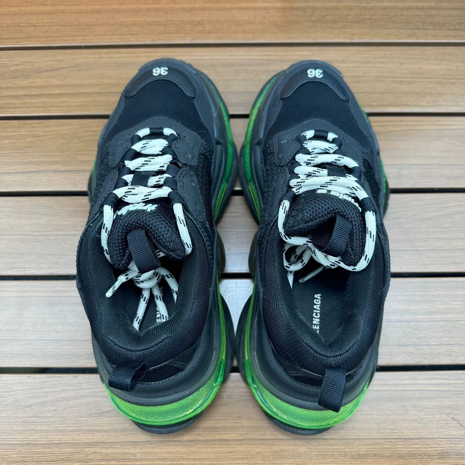 Balenciaga Balenciaga Green Lowtop Sneakers it_36 Women Size US 6 / IT 36 - 4 Thumbnail