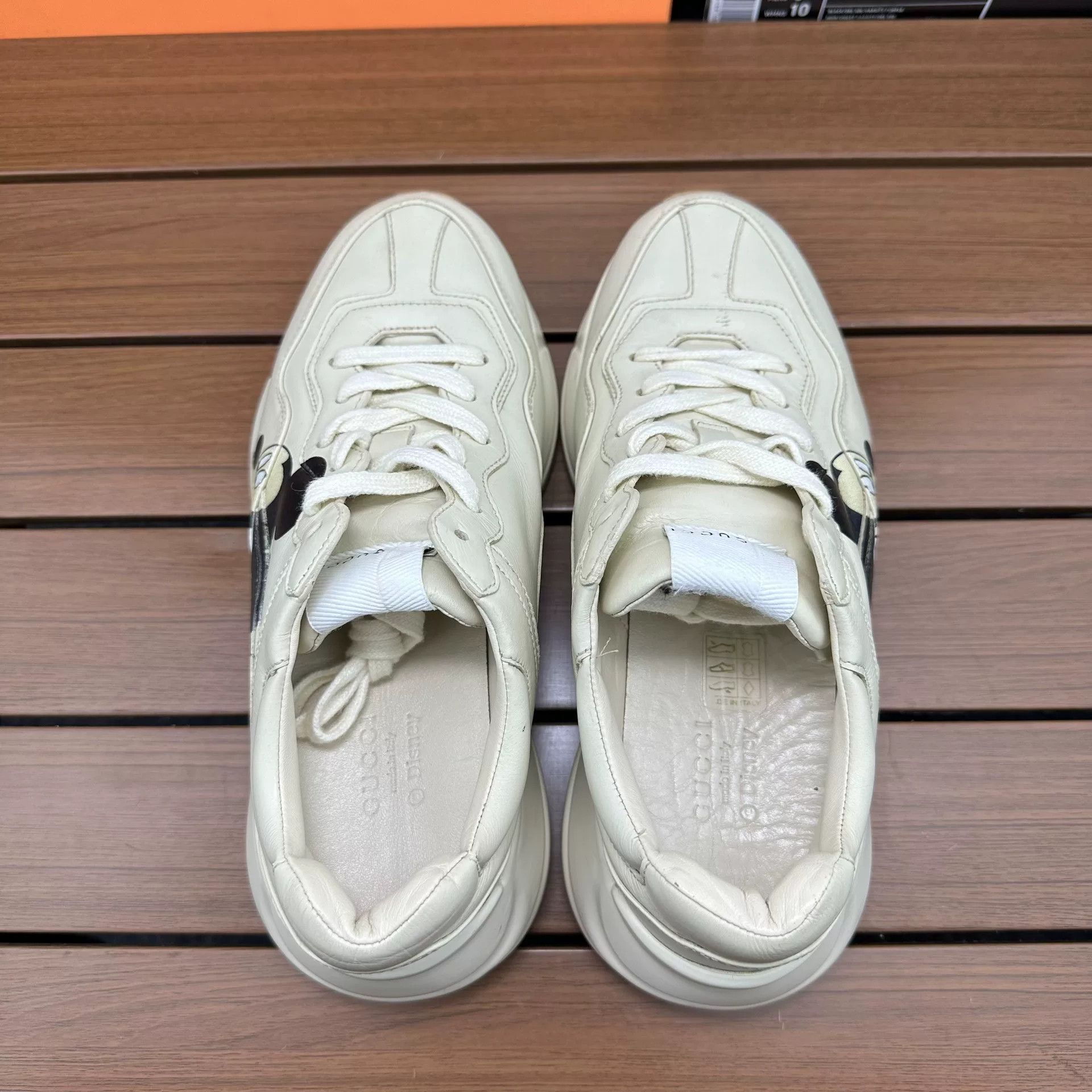 Gucci Gucci Printed Beige Lowtop Sneakers it_37-5 Women Size US 7.5 / IT 37.5 - 4 Thumbnail