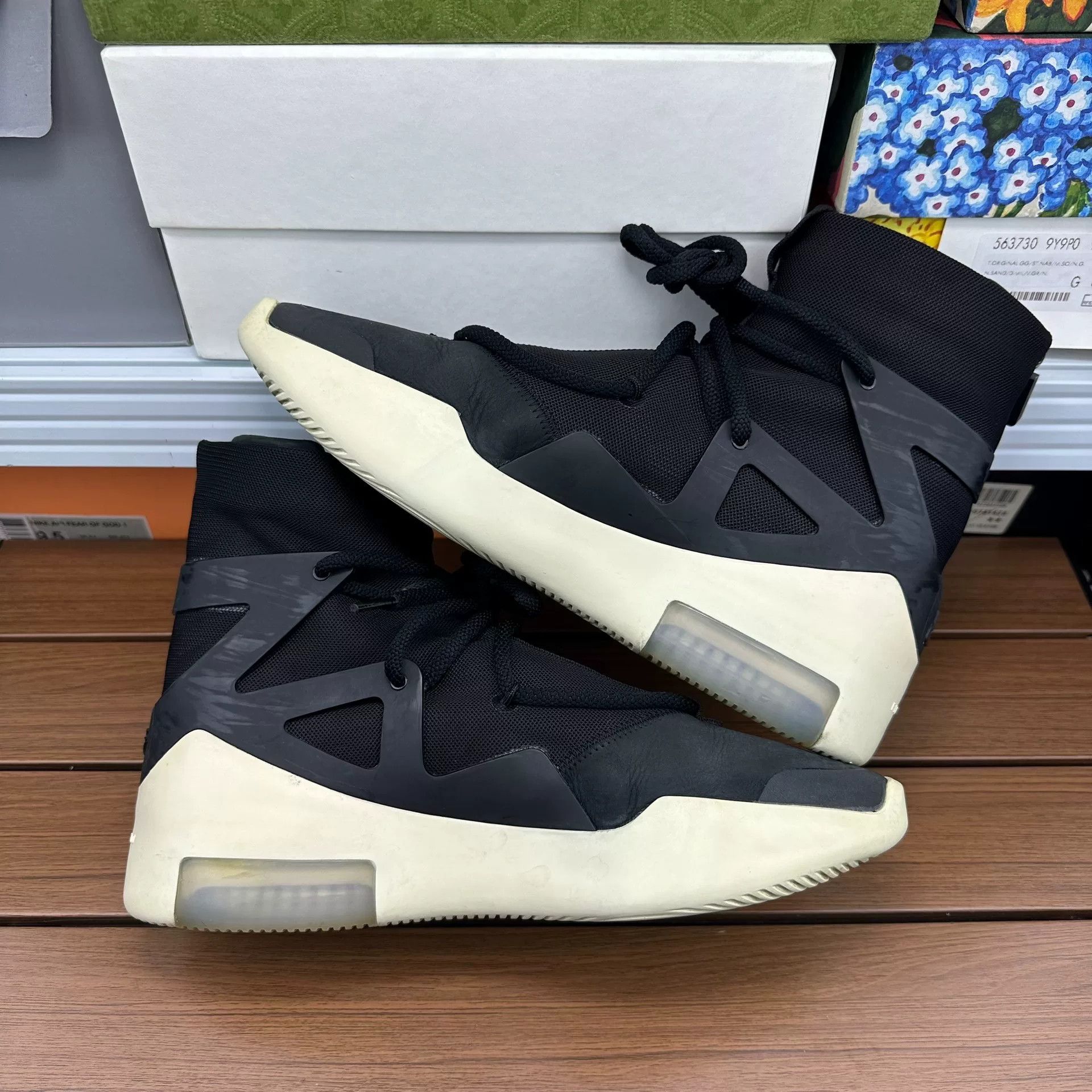 Fear of God Fear of God Collab Black Hitop Sneakers 8 Men Size US 8 / EU 41 - 2 Thumbnail