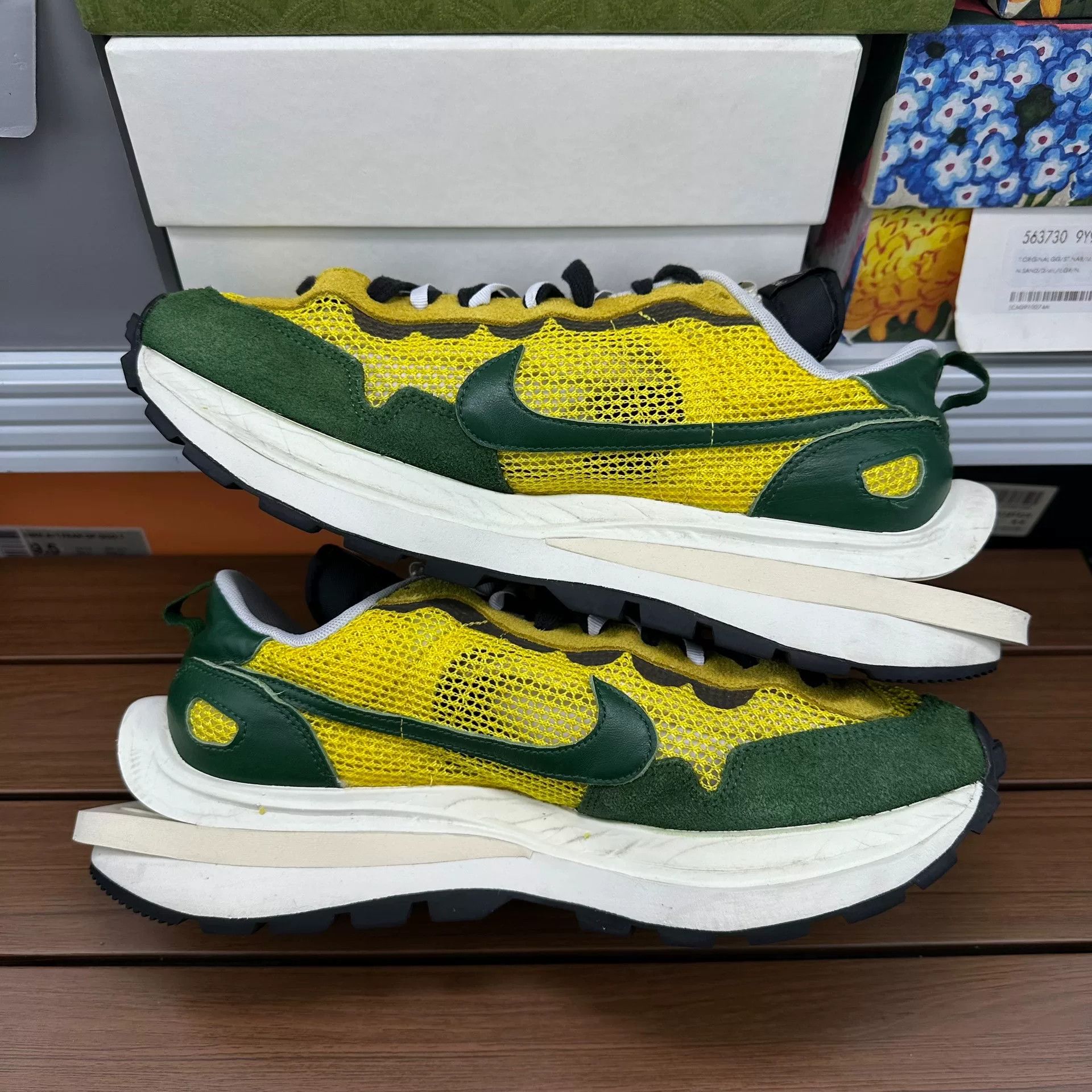 Sacai Sacai Collab Yellow Lowtop Sneakers 12 Men Size US 12 / EU 45 - 2 Thumbnail