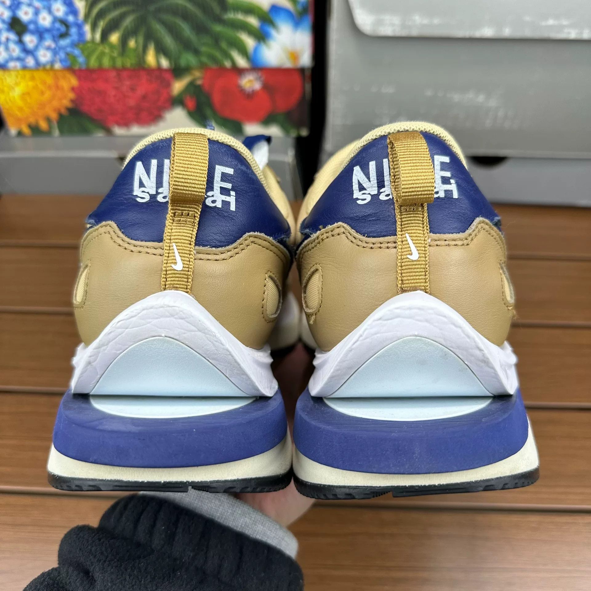 Sacai Sacai Collab Beige Lowtop Sneakers 12 Men Size US 12 / EU 45 - 5 Thumbnail