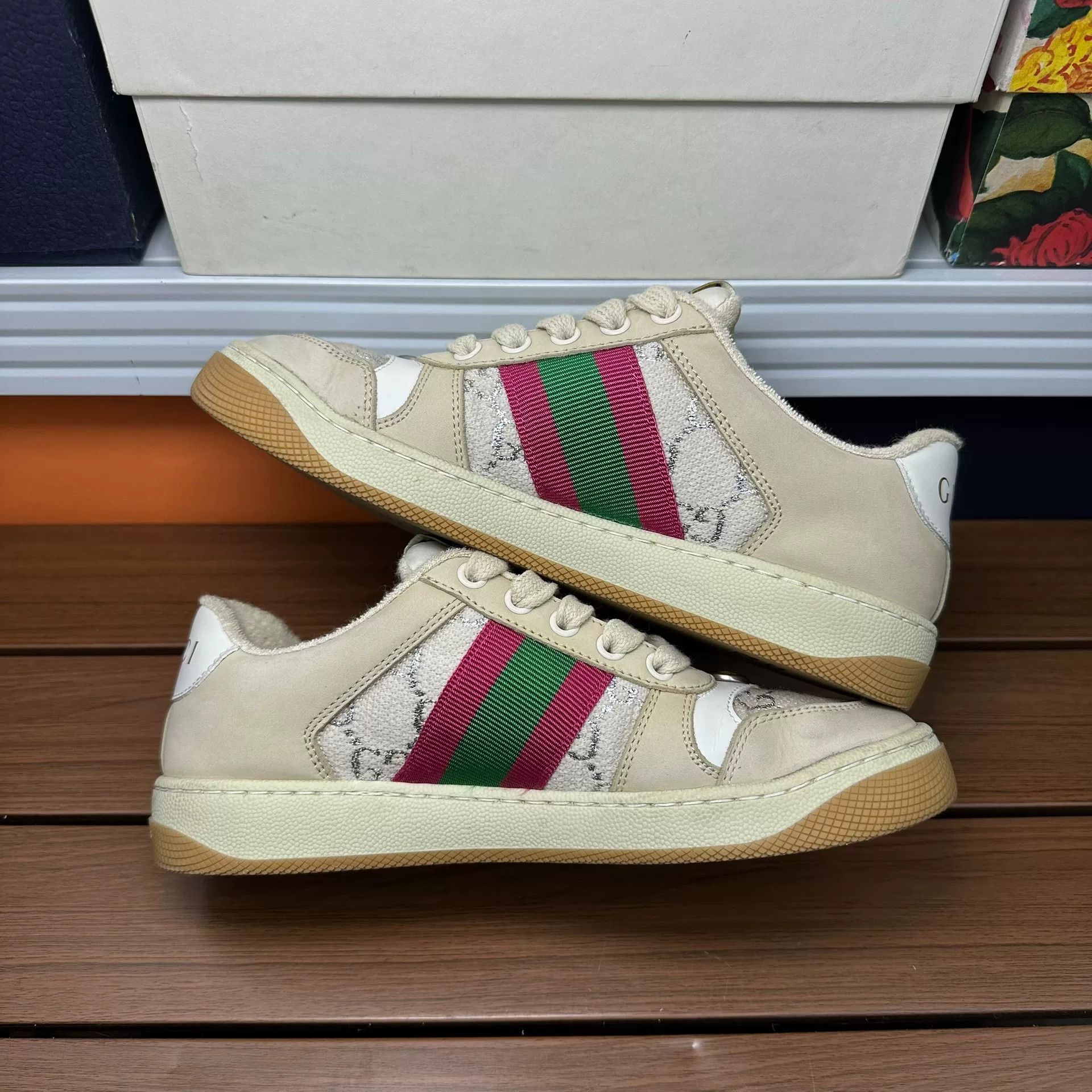Gucci Gucci Pink Lowtop Sneakers it_35-5 Women Size US 5.5 / IT 35.5 - 6 Thumbnail