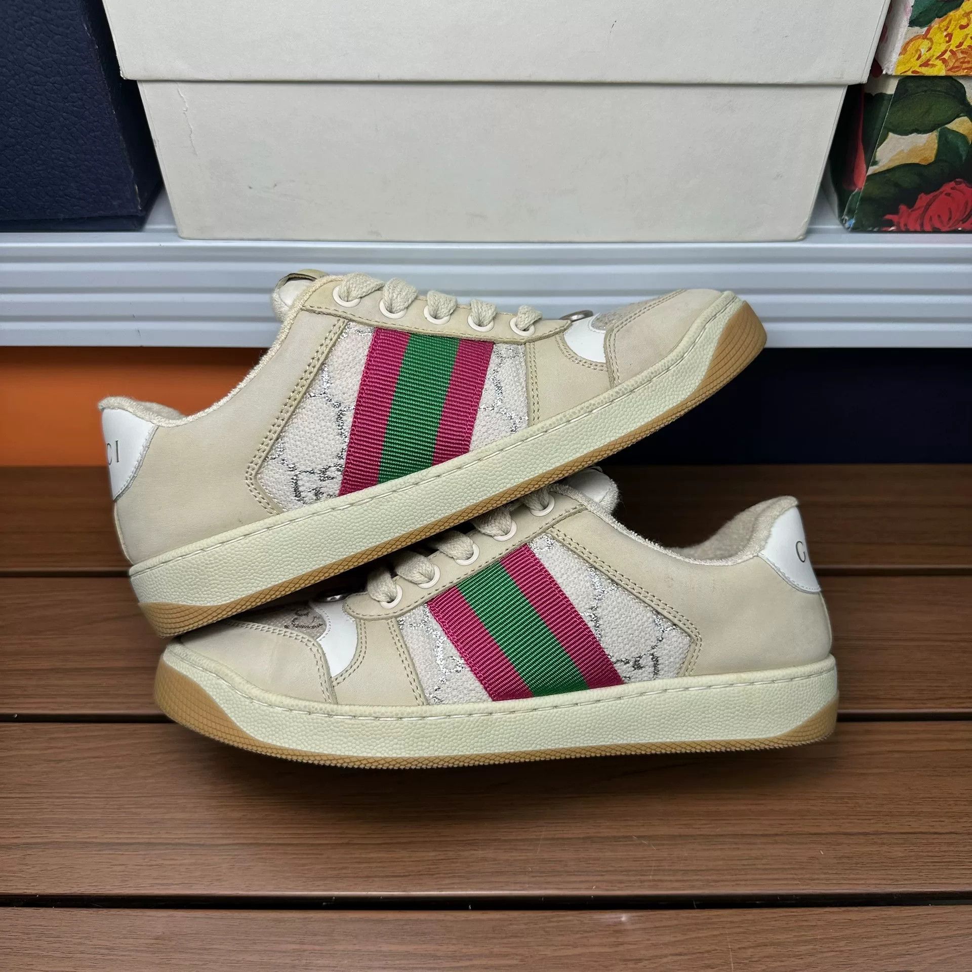 Gucci Gucci Pink Lowtop Sneakers it_35-5 Women Size US 5.5 / IT 35.5 - 5 Thumbnail