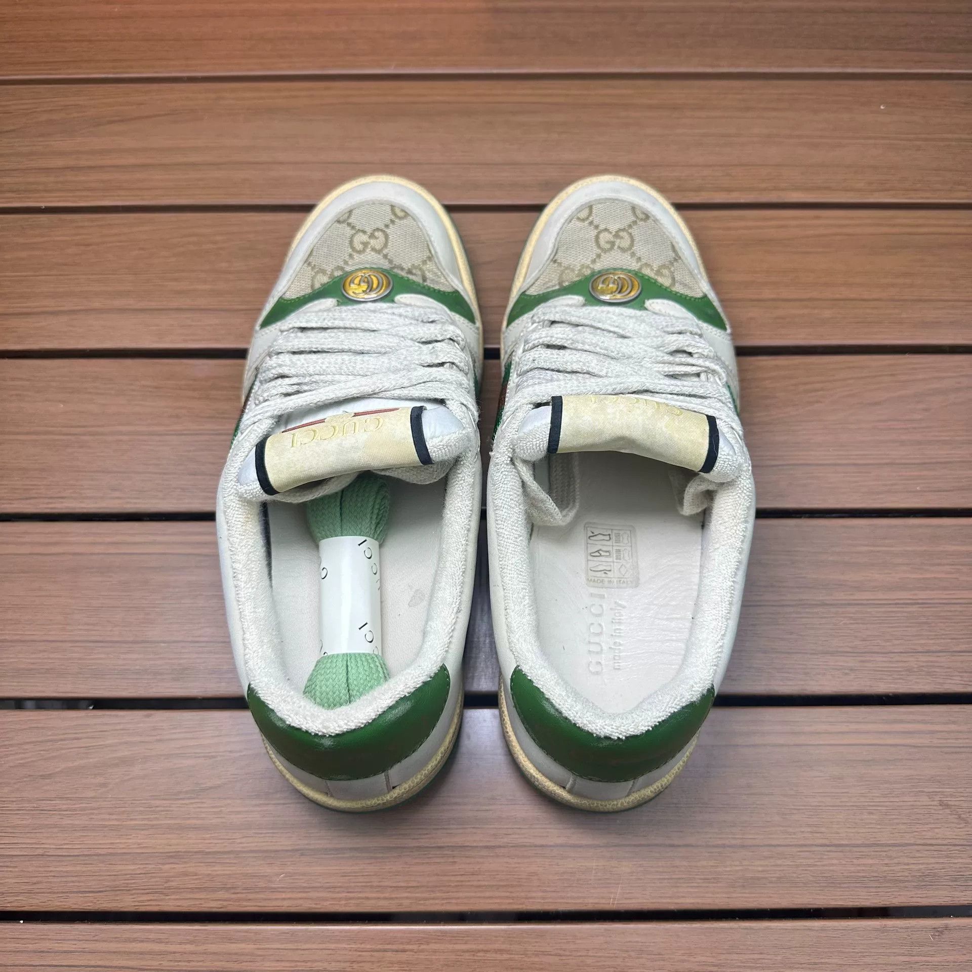 Gucci Gucci Distressed Green Lowtop Sneakers it_35-5 Women Size US 5.5 / IT 35.5 - 5 Thumbnail