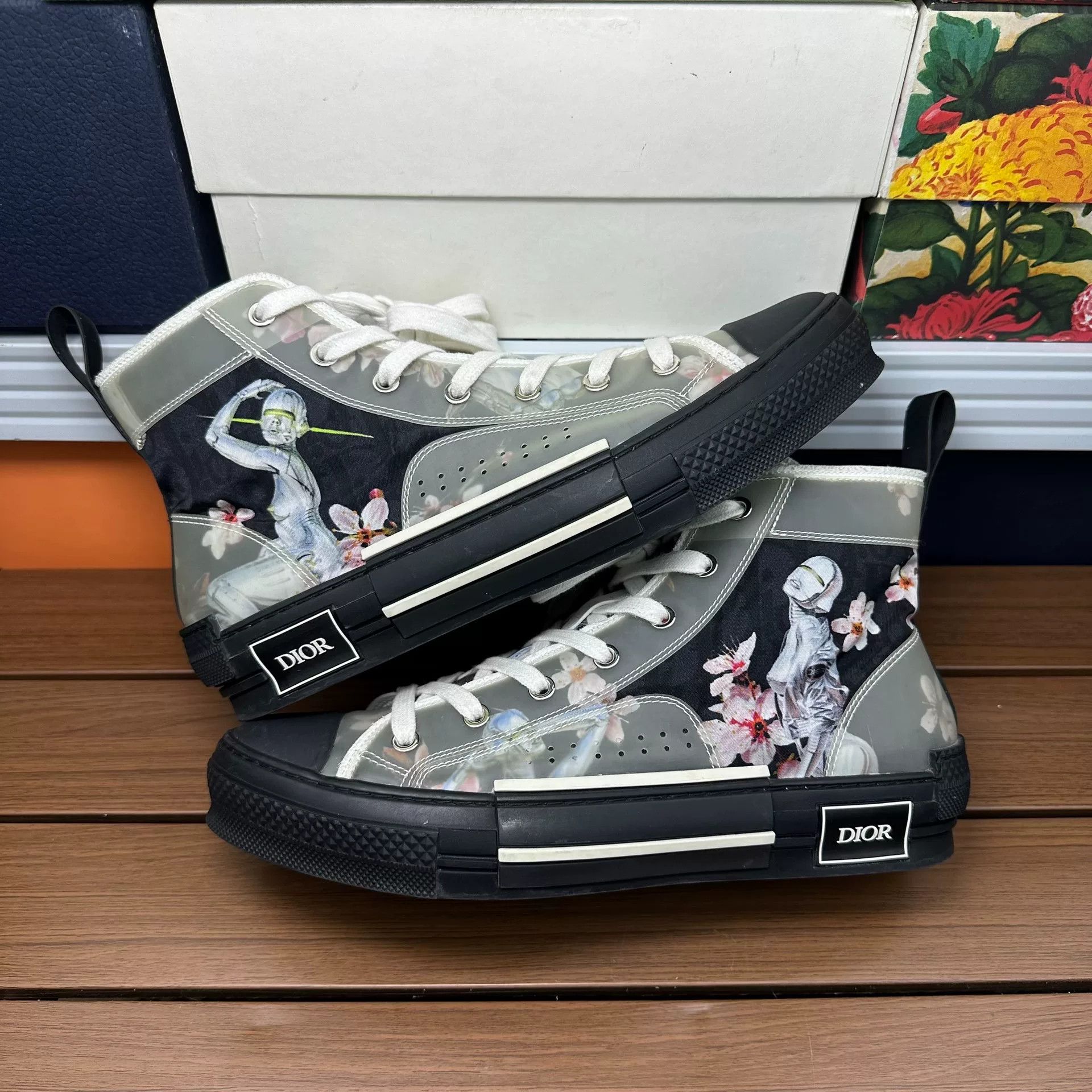 Dior Dior Collab Hitop Sneakers it_41 Women Size US 11 / IT 41 - 2 Thumbnail