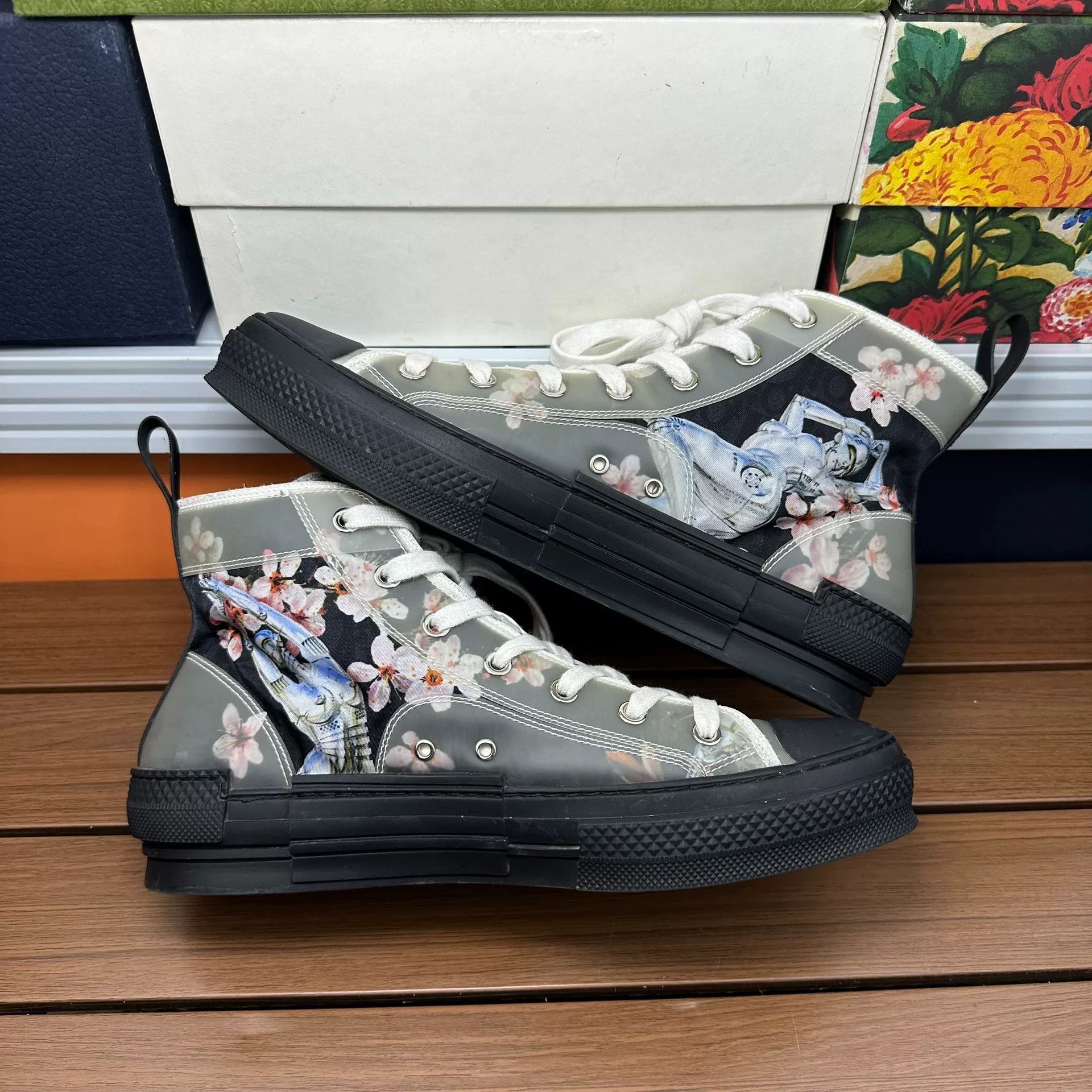 Dior Dior Collab Hitop Sneakers it_41 Women Size US 11 / IT 41 - 3 Thumbnail