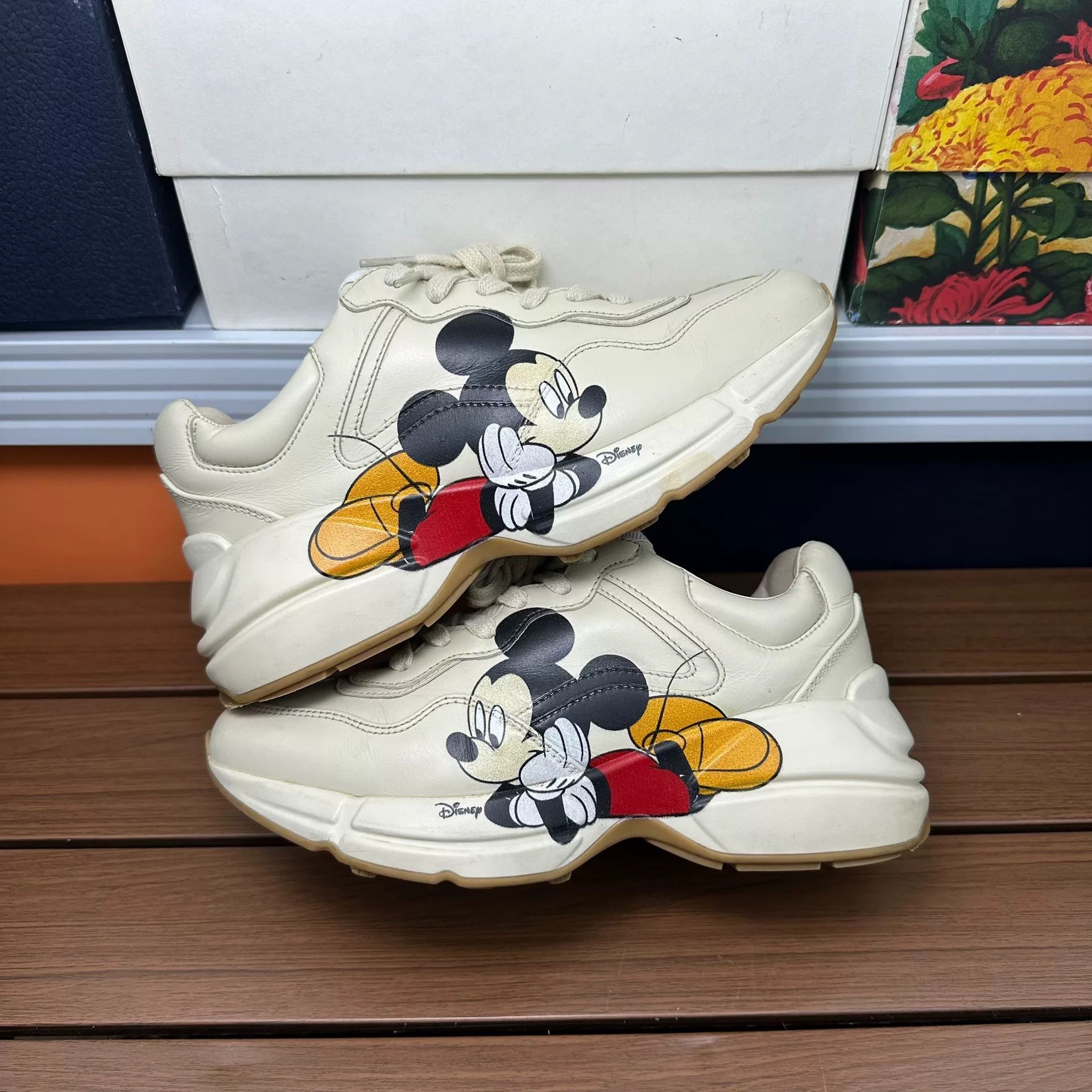 Gucci Gucci Printed Beige Lowtop Sneakers it_35 Women Size US 5 / IT 35 - 2 Thumbnail