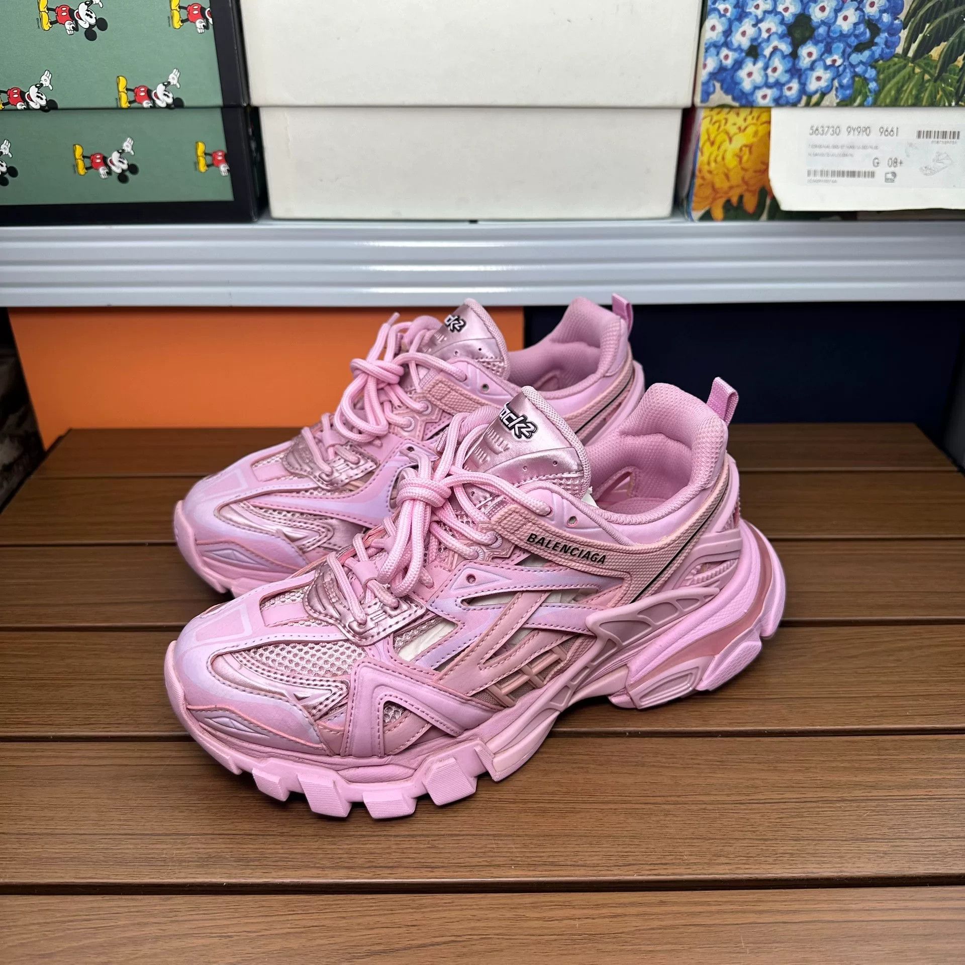 Balenciaga Balenciaga Pink Lowtop Sneakers it_37 Women Size US 7 / IT 37 - 3 Thumbnail