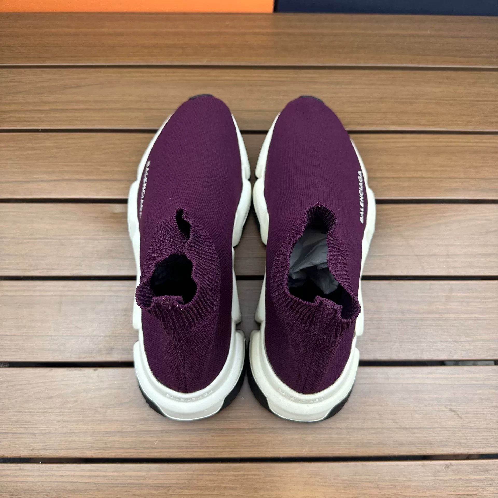 Balenciaga Balenciaga Purple Hitop Sneakers it_38 Women Size US 8 / IT 38 - 5 Thumbnail