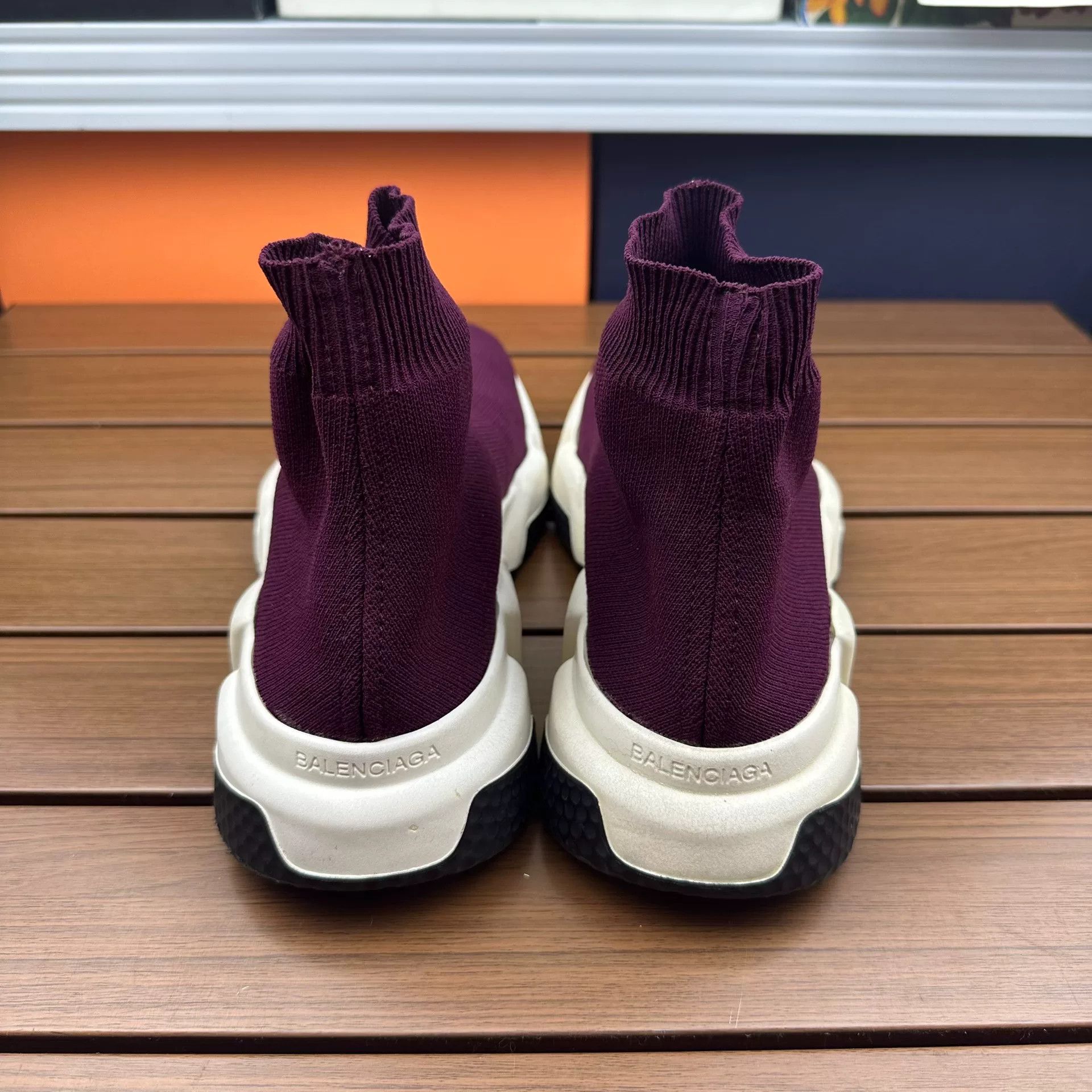 Balenciaga Balenciaga Purple Hitop Sneakers it_38 Women Size US 8 / IT 38 - 6 Thumbnail