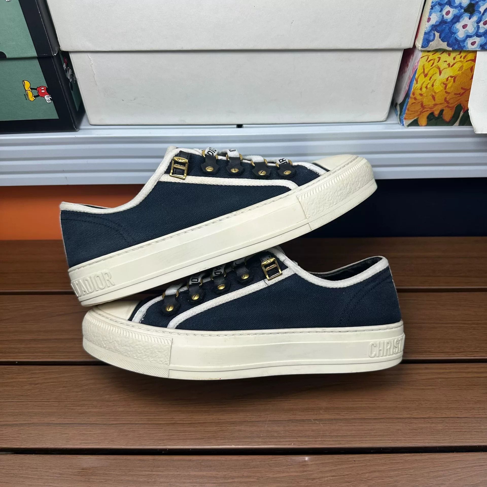 Dior Dior Canvas Blue Lowtop Sneakers it_36-5 Women Size US 6.5 / IT 36.5 - 2 Thumbnail