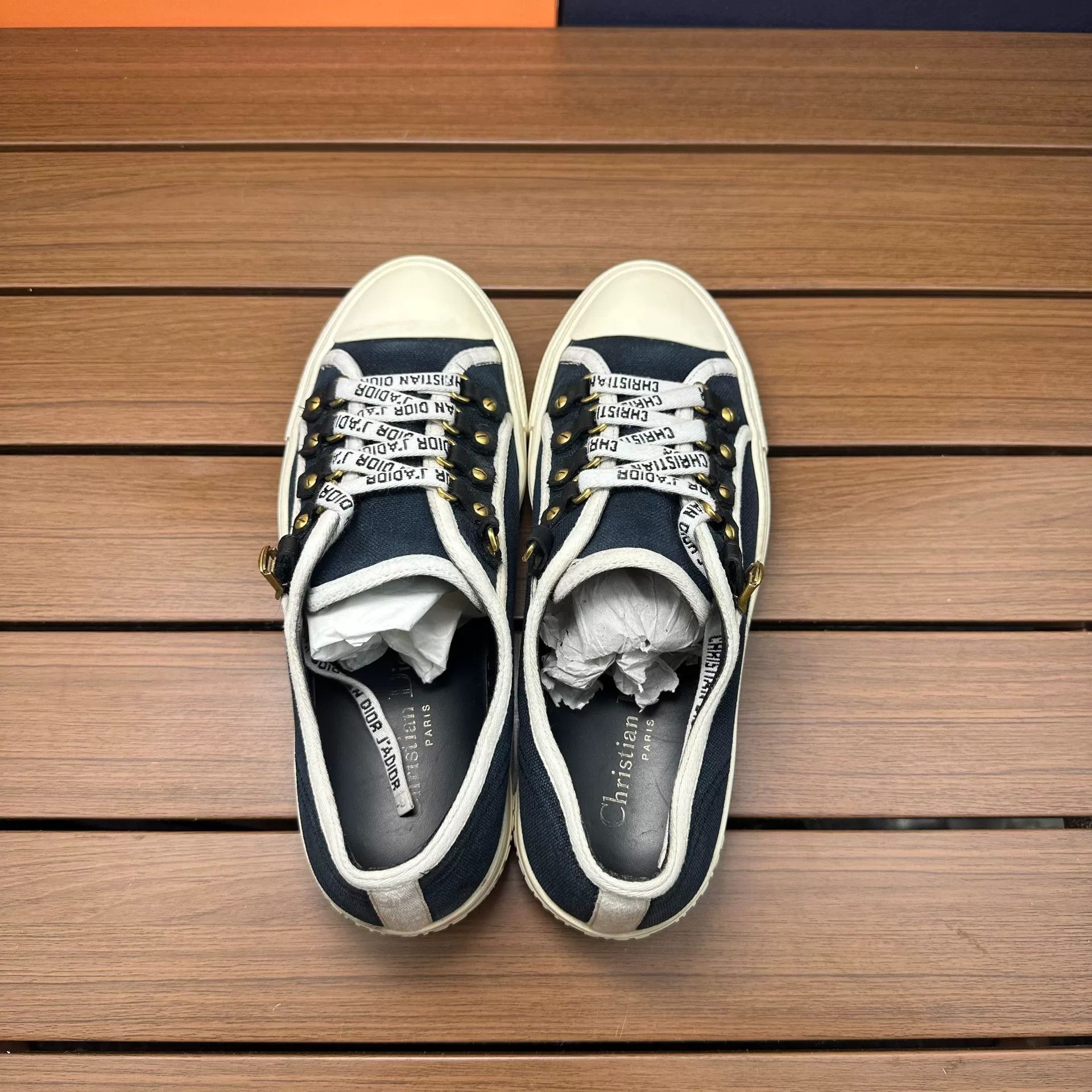 Dior Dior Canvas Blue Lowtop Sneakers it_36-5 Women Size US 6.5 / IT 36.5 - 5 Thumbnail
