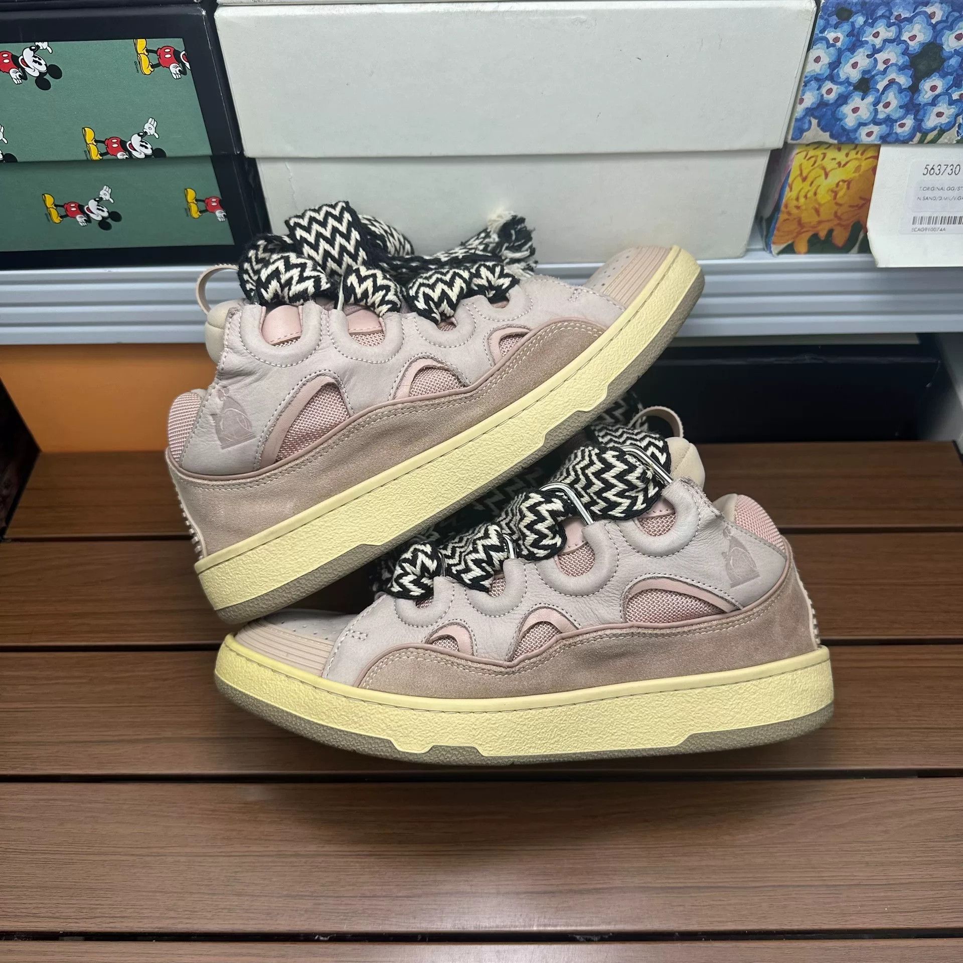 Lanvin Lanvin Pink Lowtop Sneakers 8 Men Size US 8 / EU 41 - 2 Thumbnail