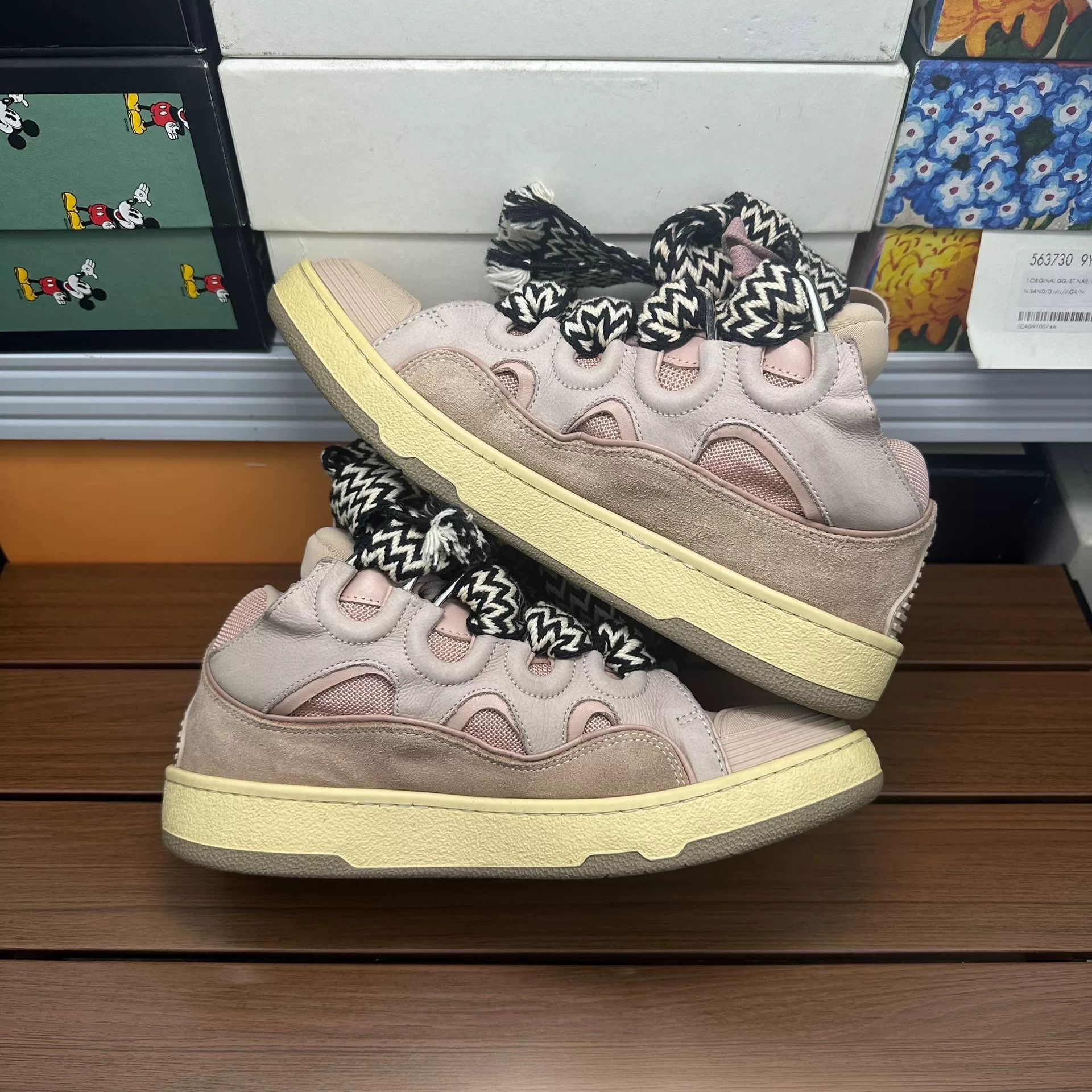 Lanvin Lanvin Pink Lowtop Sneakers 8 Men Size US 8 / EU 41 - 3 Thumbnail