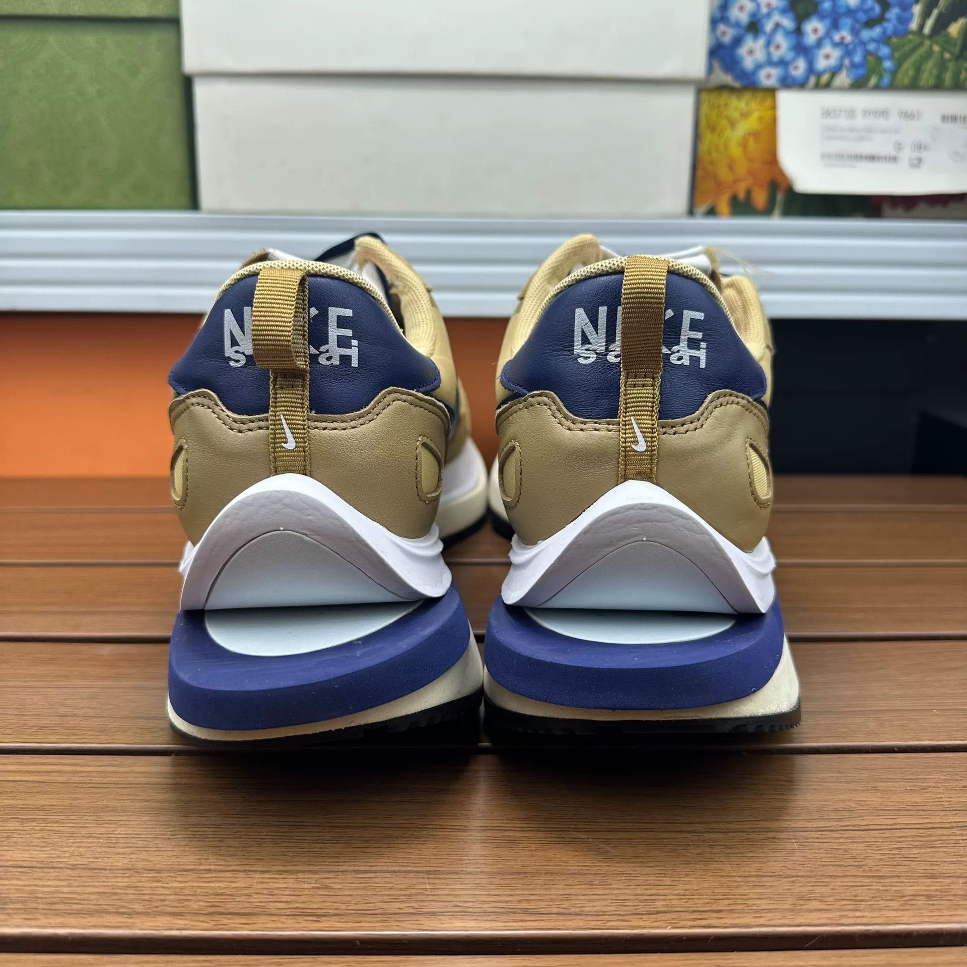 Sacai Sacai Collab Beige Lowtop Sneakers 12 Men Size US 12 / EU 45 - 6 Thumbnail