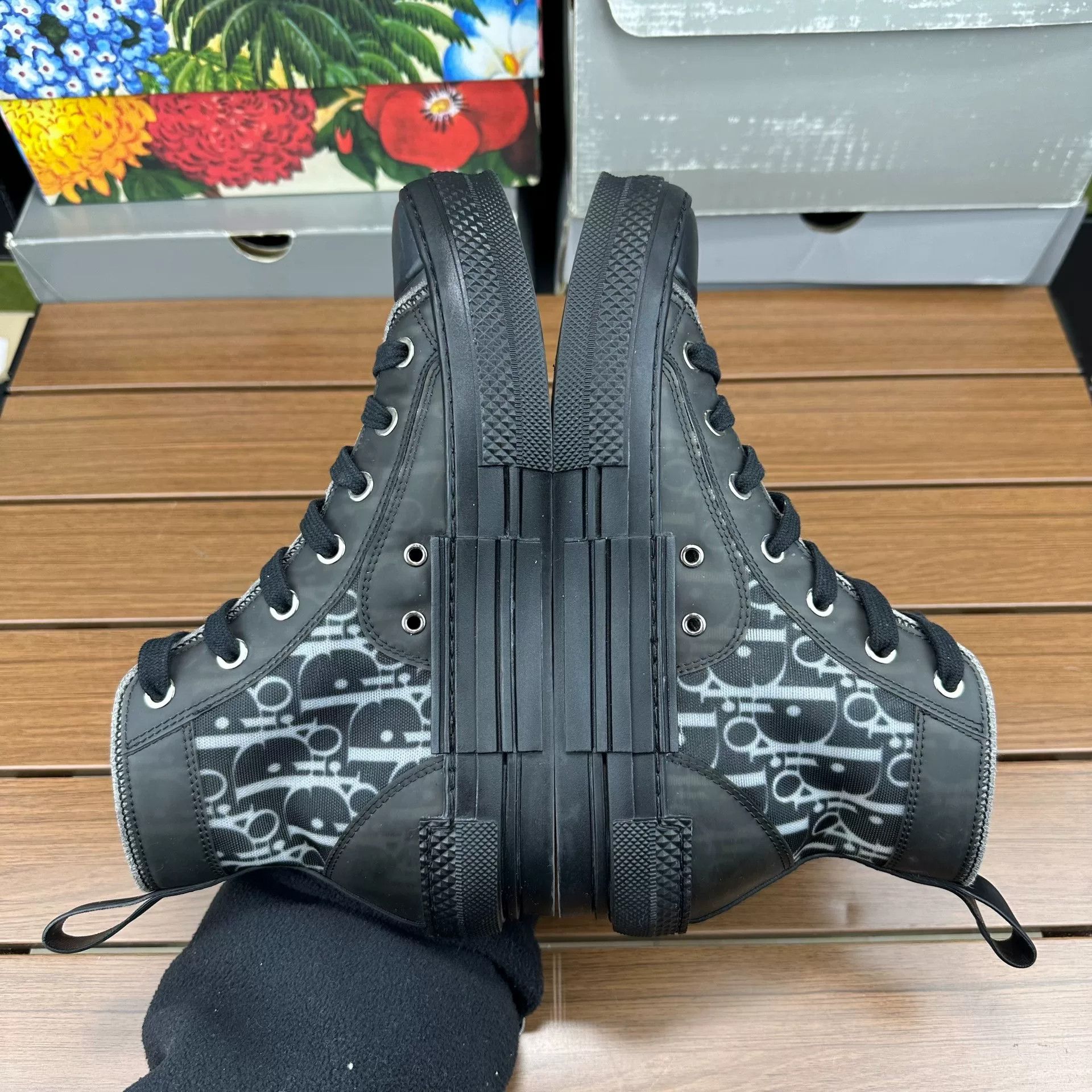 Dior Dior Black Hitop Sneakers it_36 Women Size US 6 / IT 36 - 2 Thumbnail