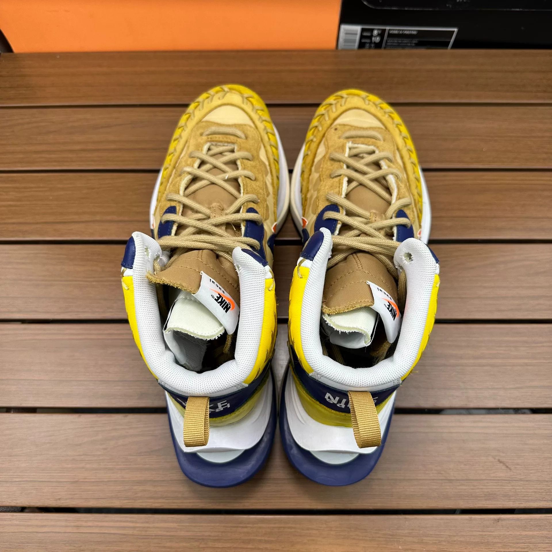 Sacai Sacai Collab Yellow Hitop Sneakers 11 Men Size US 11 / EU 44 - 4 Thumbnail