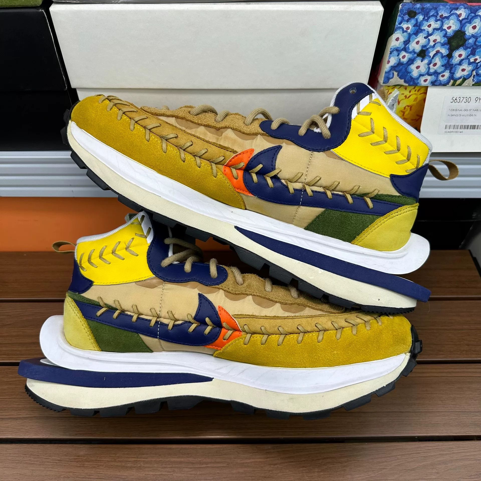 Sacai Sacai Collab Yellow Hitop Sneakers 11 Men Size US 11 / EU 44 - 2 Thumbnail