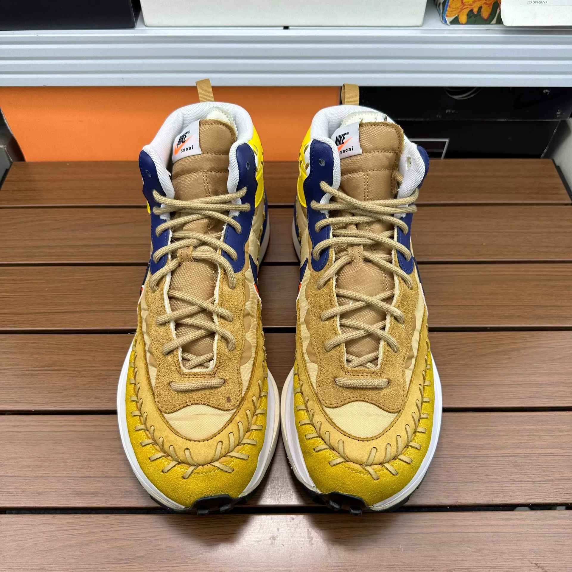 Sacai Sacai Collab Yellow Hitop Sneakers 11 Men Size US 11 / EU 44 - 3 Thumbnail