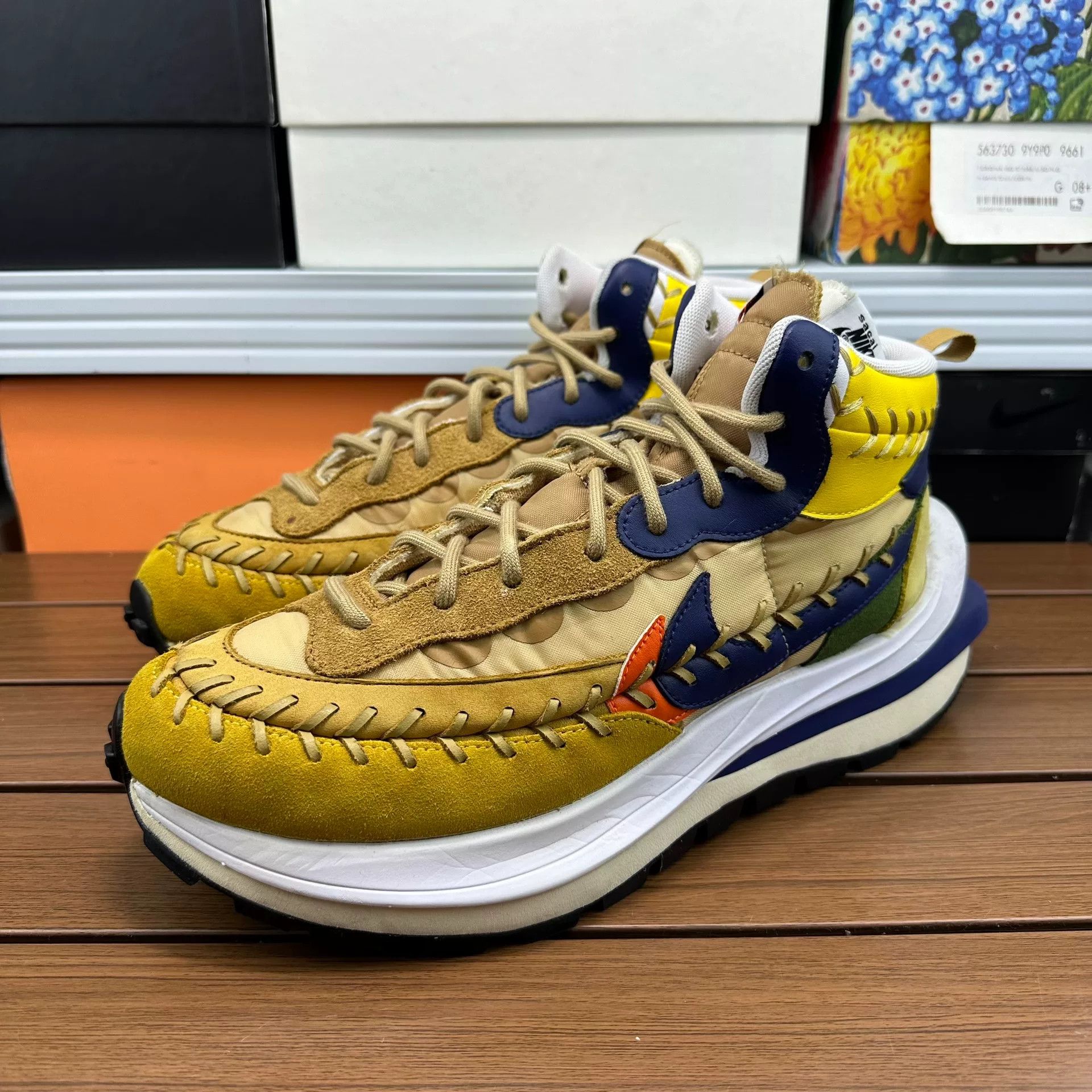Sacai Sacai Collab Yellow Hitop Sneakers 11 Men Size US 11 / EU 44 - 9 Thumbnail