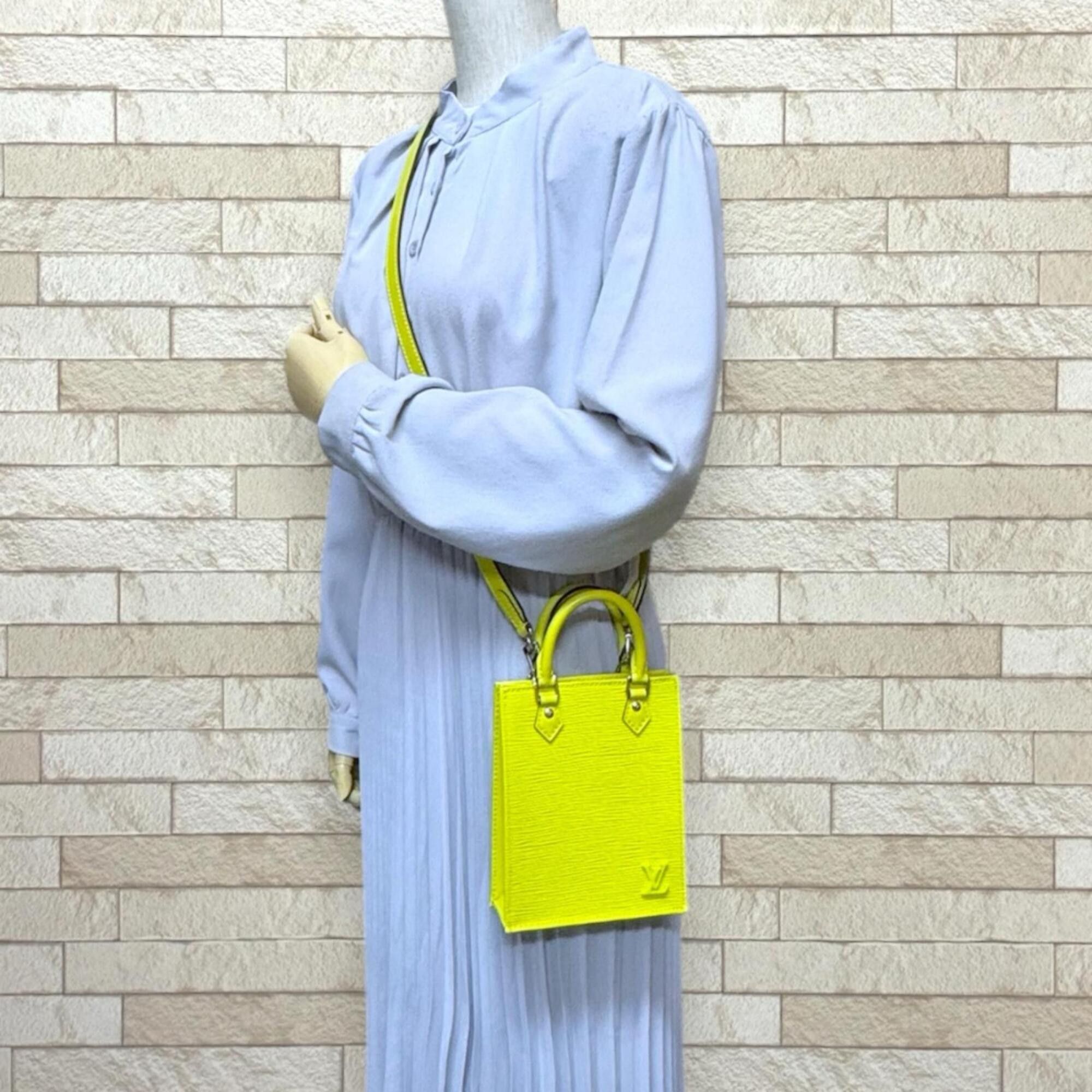 Louis Vuitton Louis Vuitton Petite Sac Plat Epi Shoulder Bag, Leather M80169, Yellow, Women's, LOUIS VUITTON, 2-way Size ONE SIZE - 2 Thumbnail