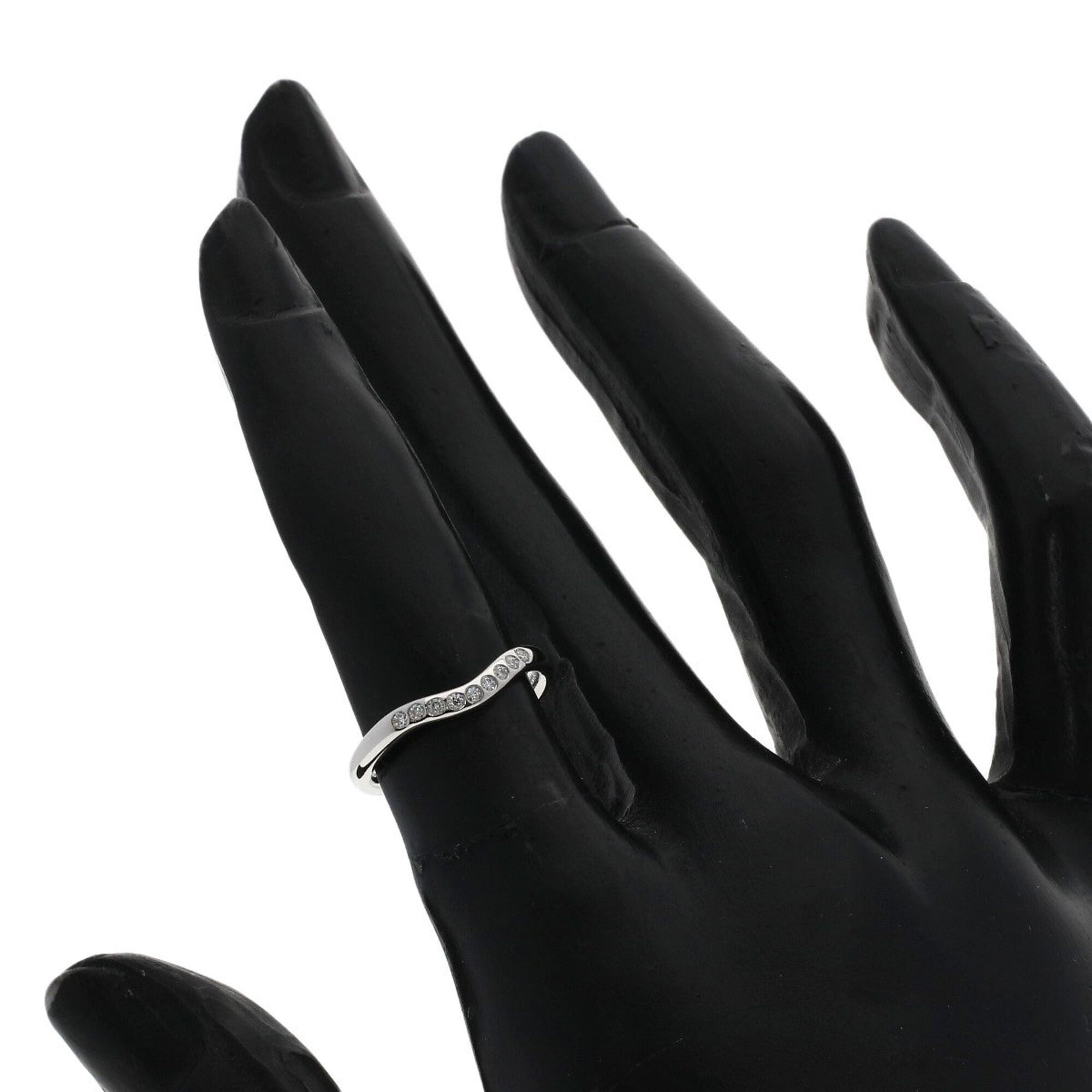 Tiffany & Co. Tiffany & Co. Curved Band Diamond Ring, Platinum PT950, Women's Ring. Size ONE SIZE - 7 Thumbnail