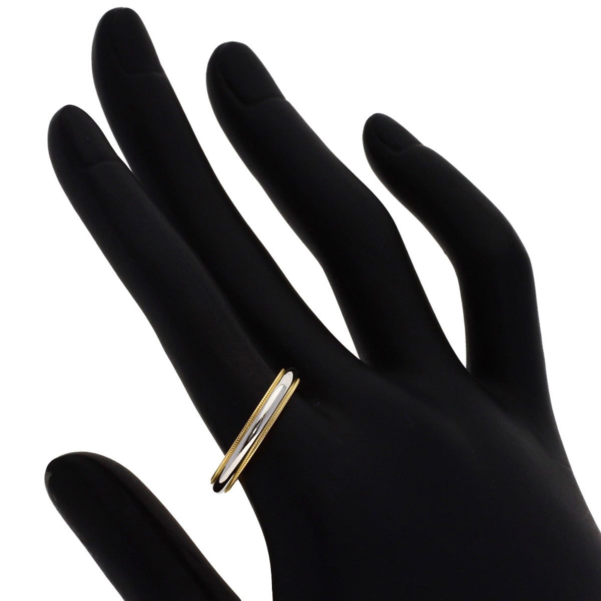 Tiffany & Co. Tiffany & Co. Milgrain Ring, 18K Yellow Gold/PT950, Women's. Size ONE SIZE - 5 Thumbnail