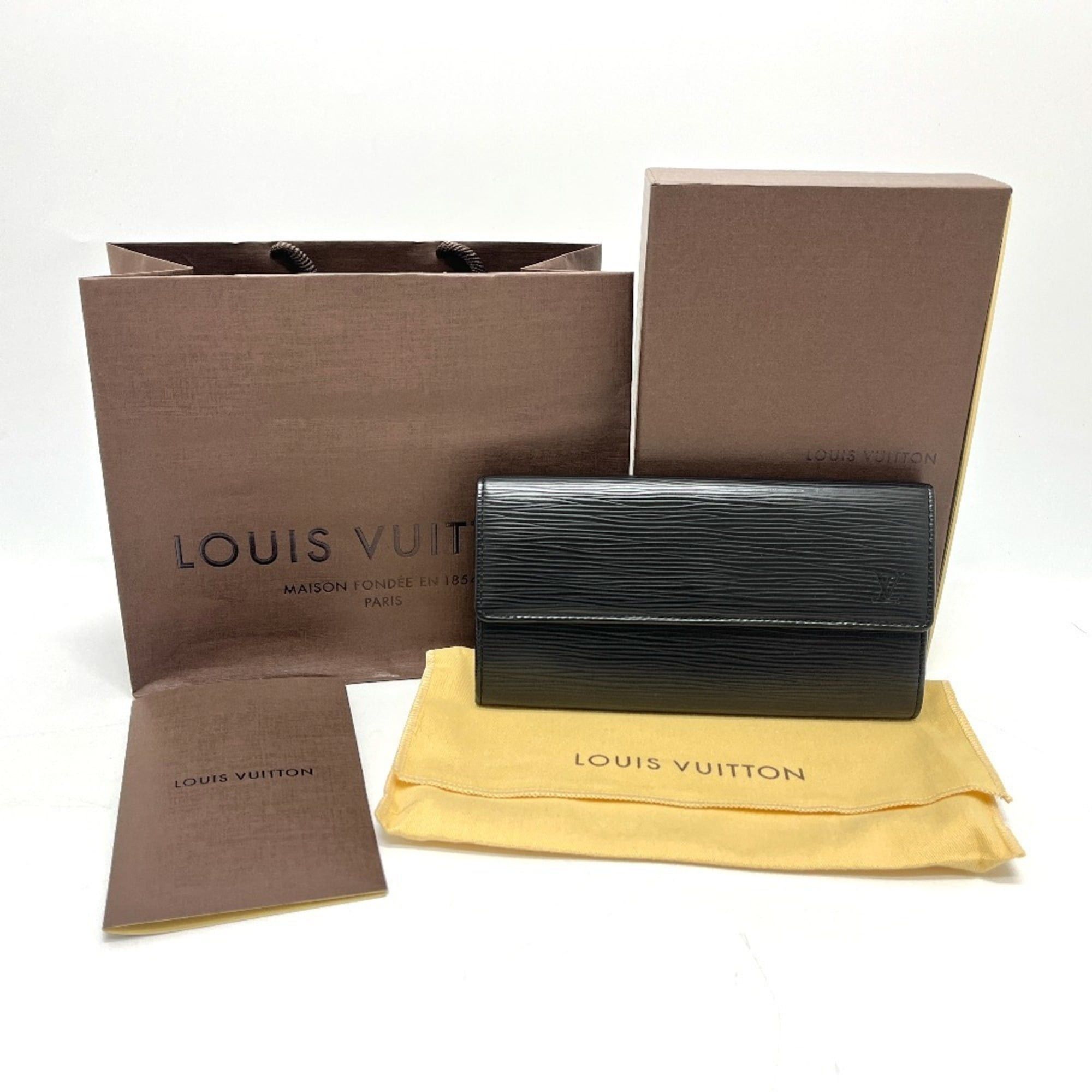 Louis Vuitton LOUIS VUITTON M63742 Portefeuille Sarah Bi-fold Wallet, Long Epi Leather, Women's, Black Size ONE SIZE - 12 Thumbnail