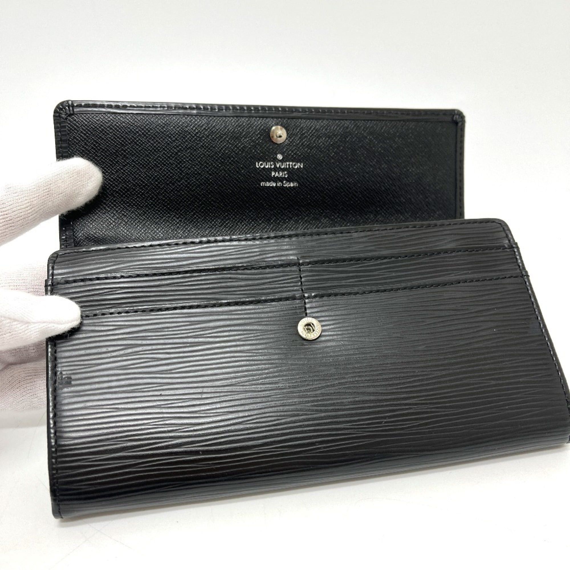 Louis Vuitton LOUIS VUITTON M63742 Portefeuille Sarah Bi-fold Wallet, Long Epi Leather, Women's, Black Size ONE SIZE - 5 Thumbnail