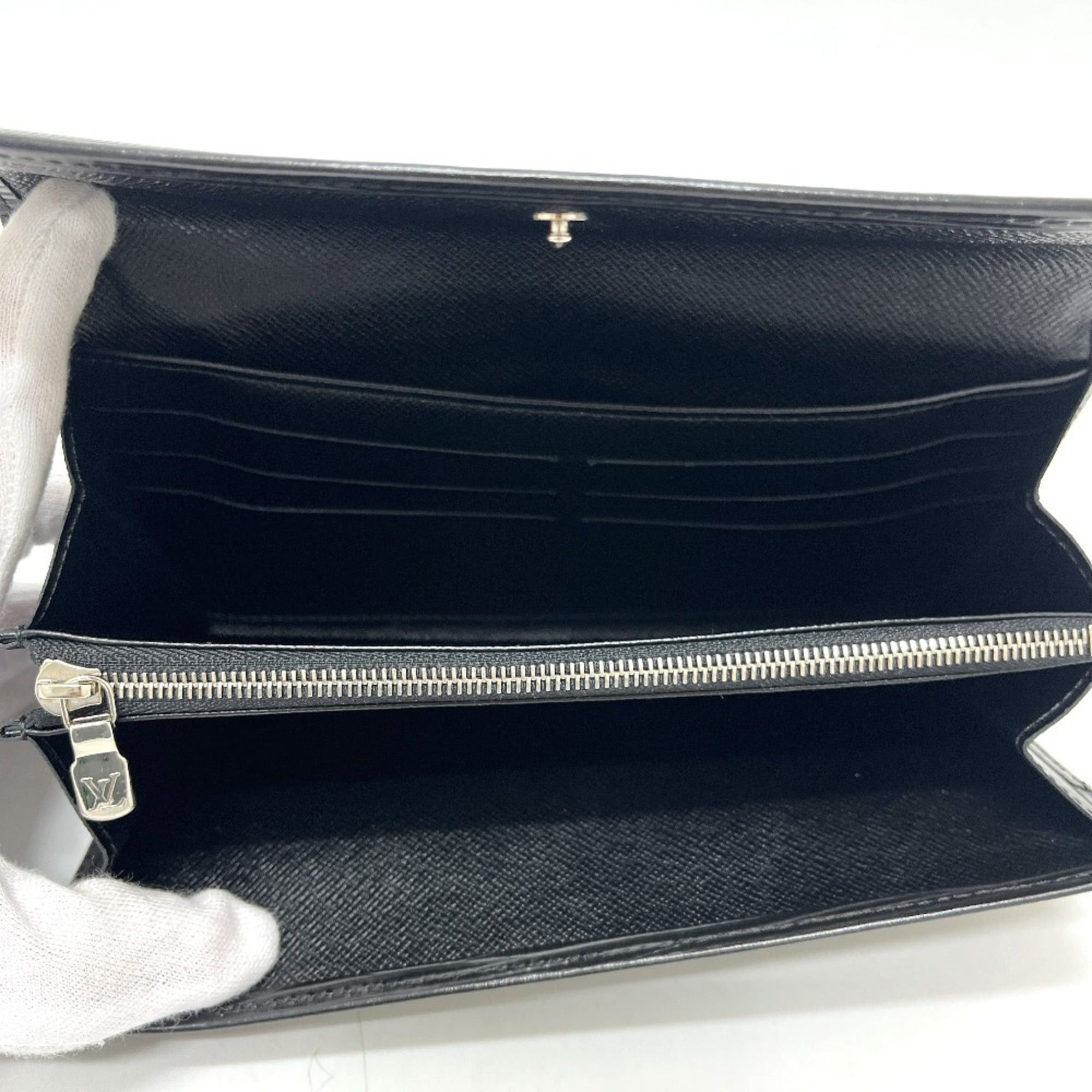 Louis Vuitton LOUIS VUITTON M63742 Portefeuille Sarah Bi-fold Wallet, Long Epi Leather, Women's, Black Size ONE SIZE - 8 Thumbnail