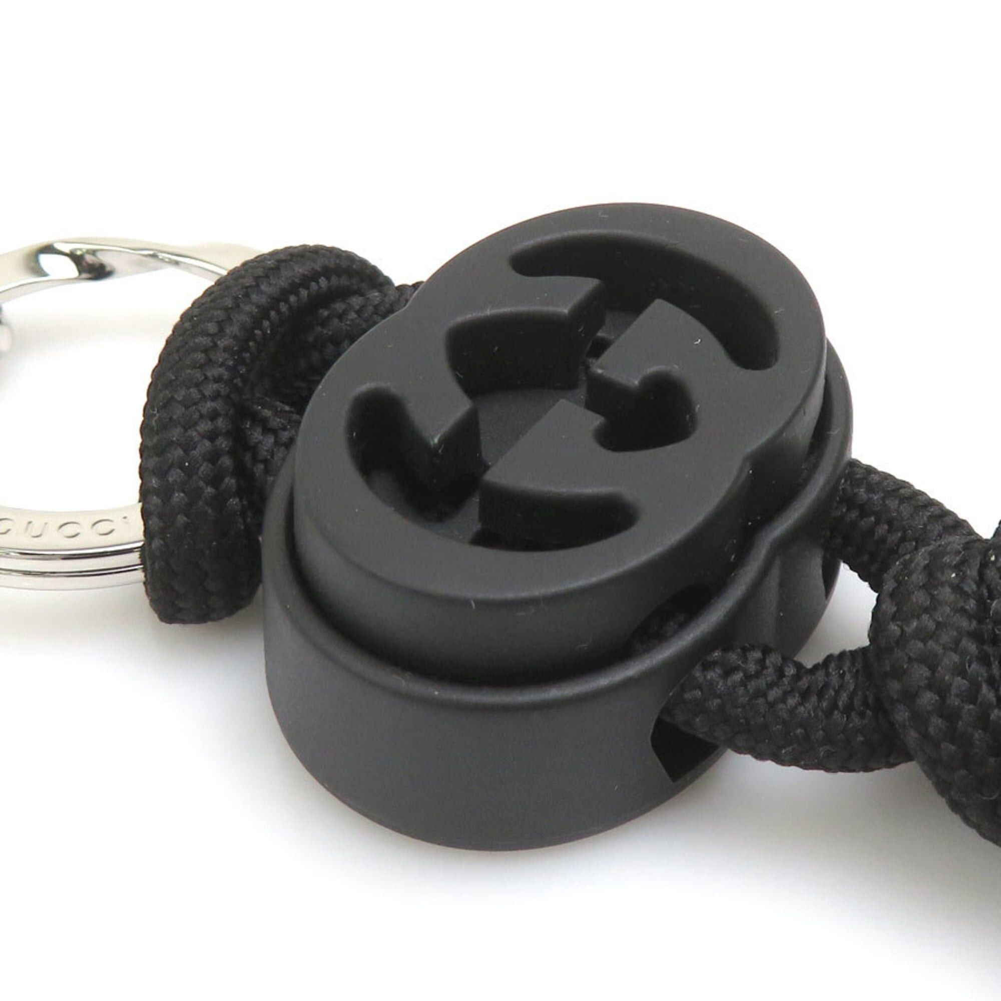 Gucci Gucci Charm Keyring Nylon Black Men's Women's 56683k Size ONE SIZE - 3 Thumbnail