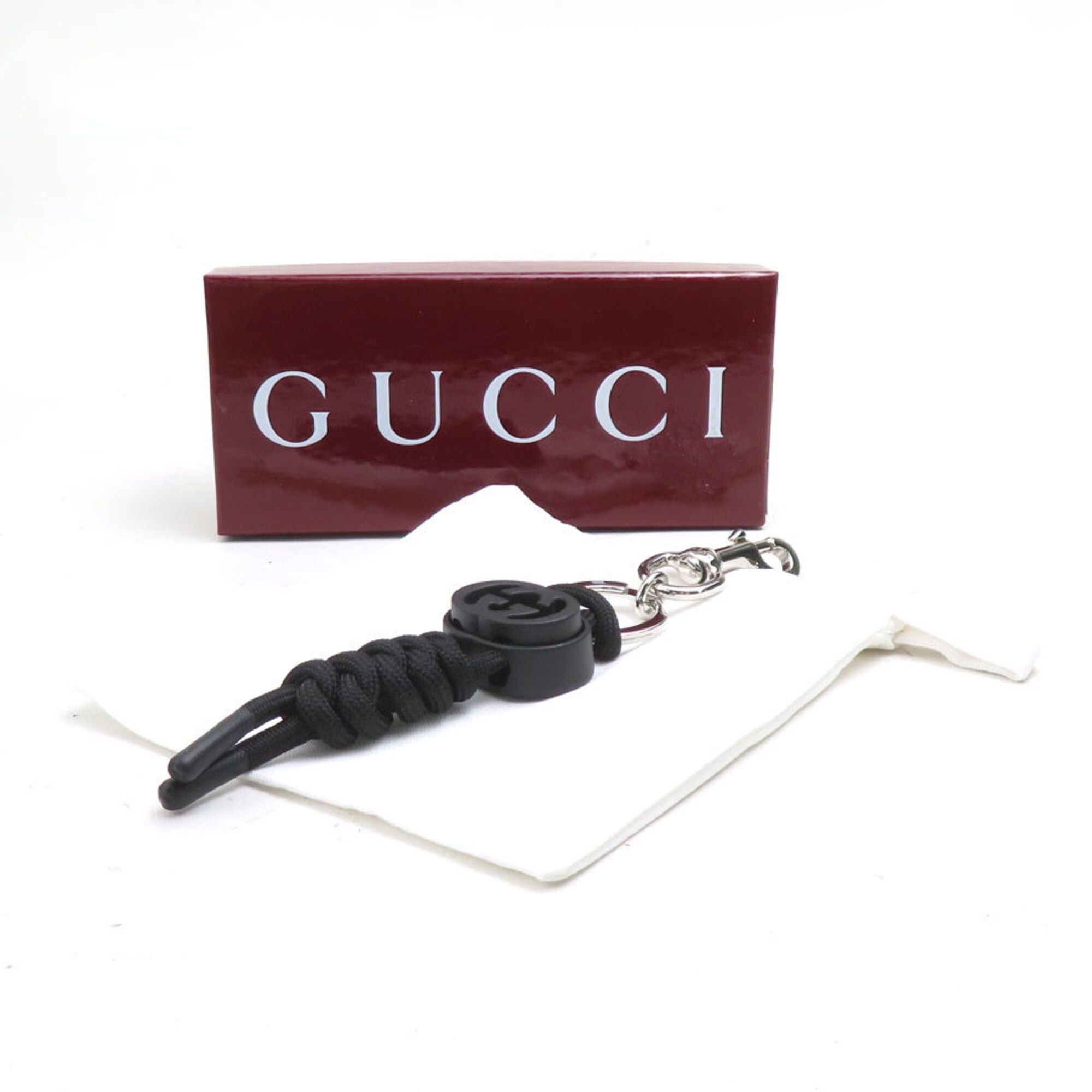 Gucci Gucci Charm Keyring Nylon Black Men's Women's 56683k Size ONE SIZE - 9 Thumbnail