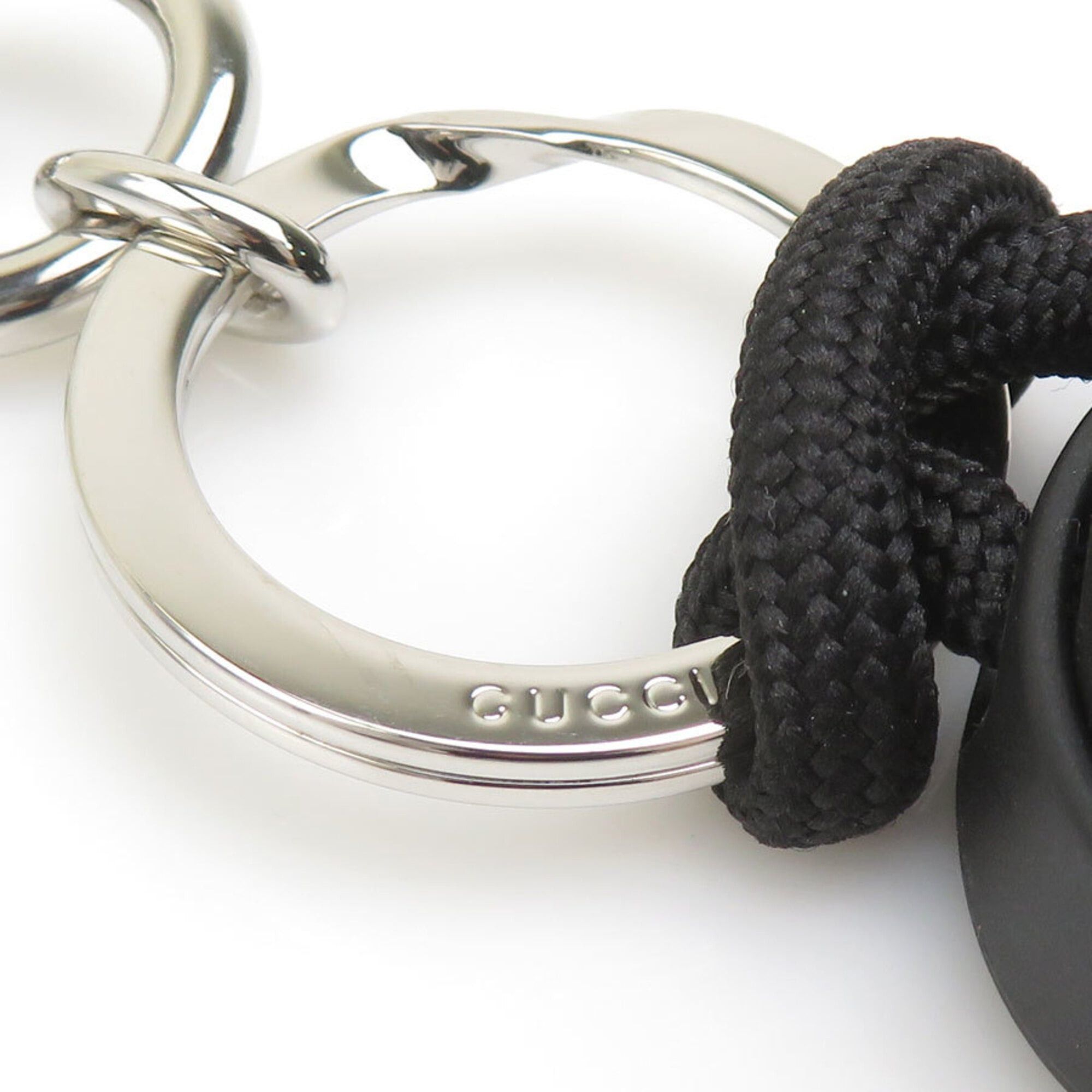 Gucci Gucci Charm Keyring Nylon Black Men's Women's 56683k Size ONE SIZE - 6 Thumbnail