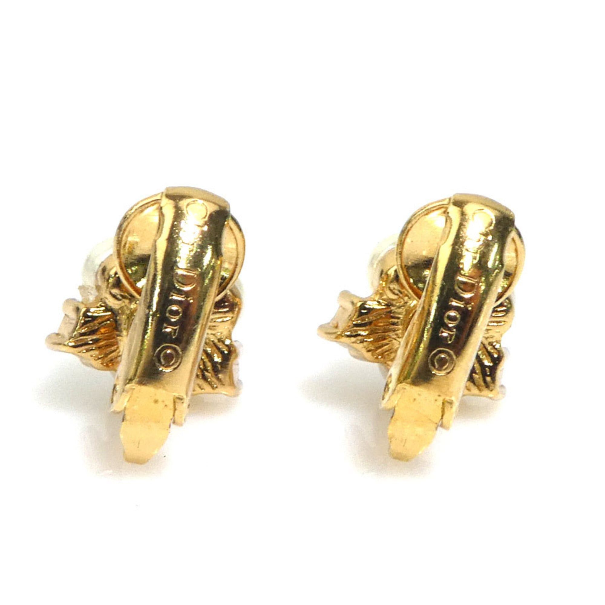 Dior Christian Dior Earrings, Metal, Gold, White, Women's, 56687a Size ONE SIZE - 7 Thumbnail