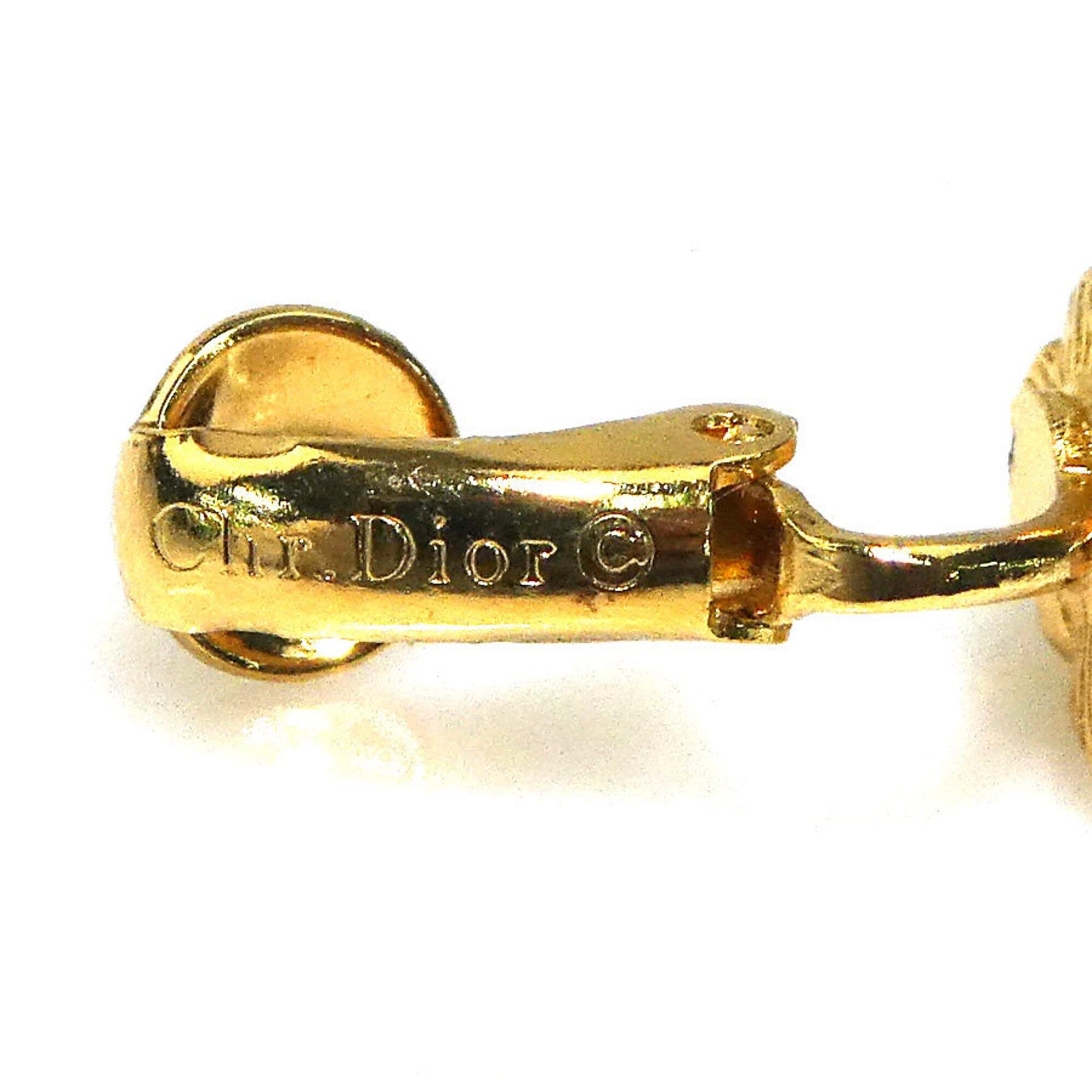 Dior Christian Dior Earrings, Metal, Gold, White, Women's, 56687a Size ONE SIZE - 8 Thumbnail
