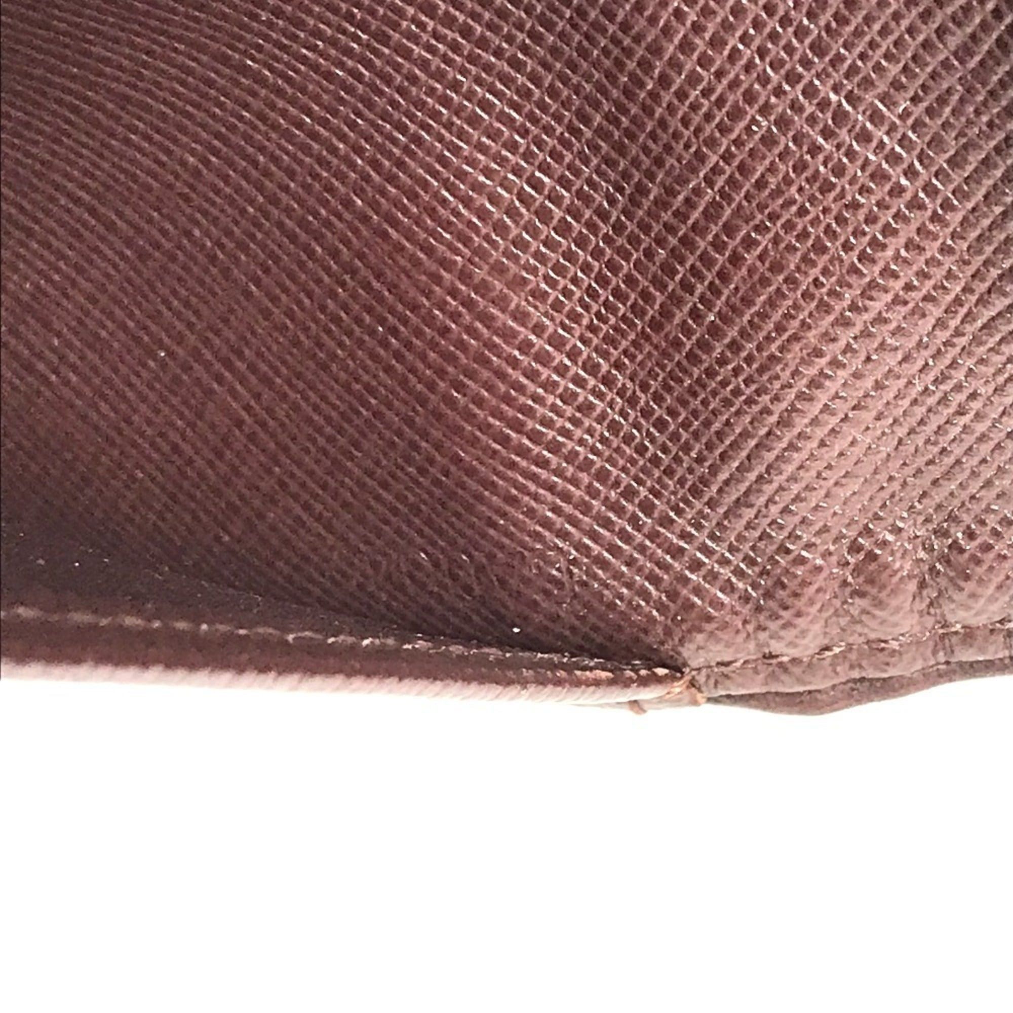 Louis Vuitton LOUIS VUITTON M92244 Monogram Mini Portefeuille Tresor International Long Wallet Flap Canvas Men's Women's Cherry Red Size ONE SIZE - 12 Thumbnail