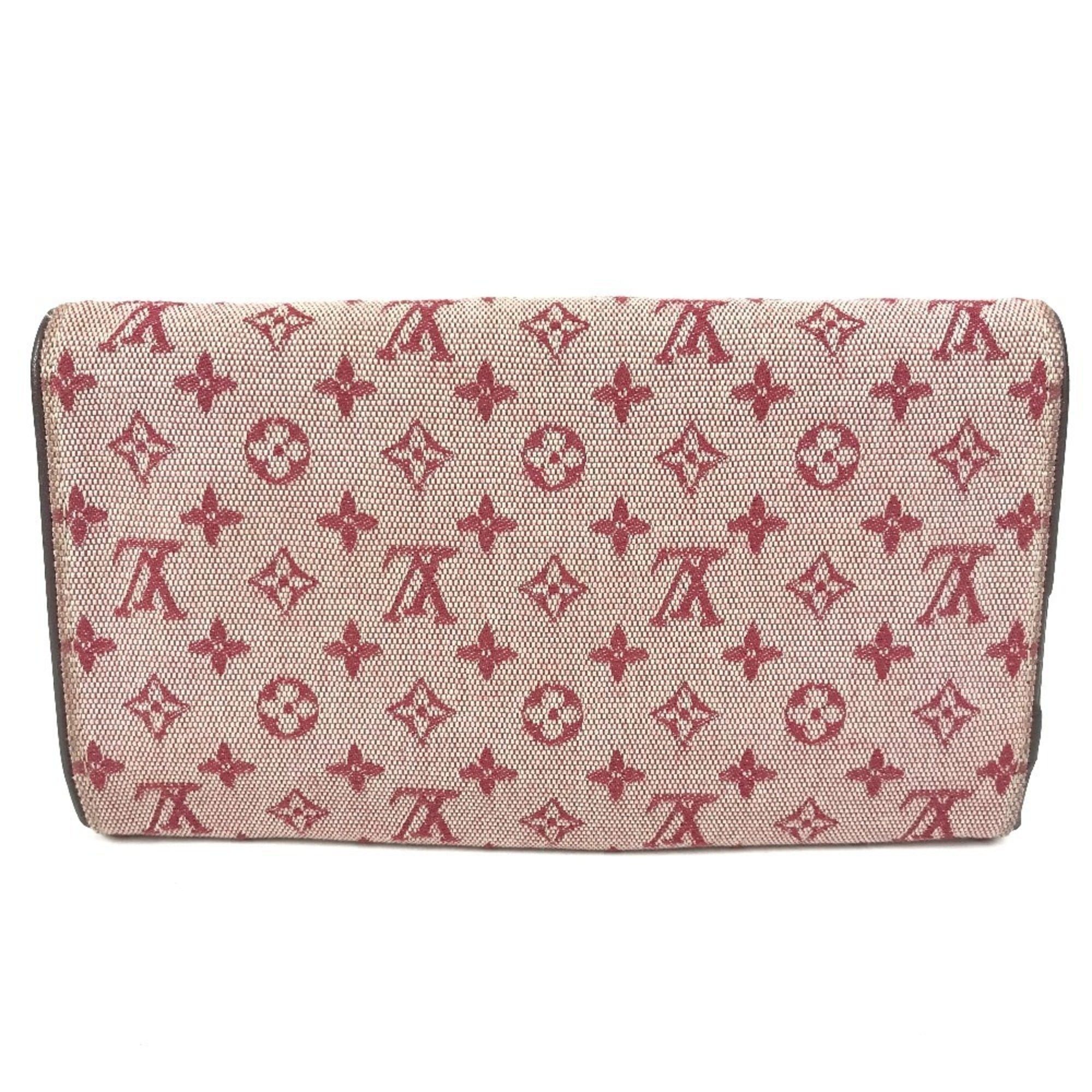 Louis Vuitton LOUIS VUITTON M92244 Monogram Mini Portefeuille Tresor International Long Wallet Flap Canvas Men's Women's Cherry Red Size ONE SIZE - 2 Thumbnail