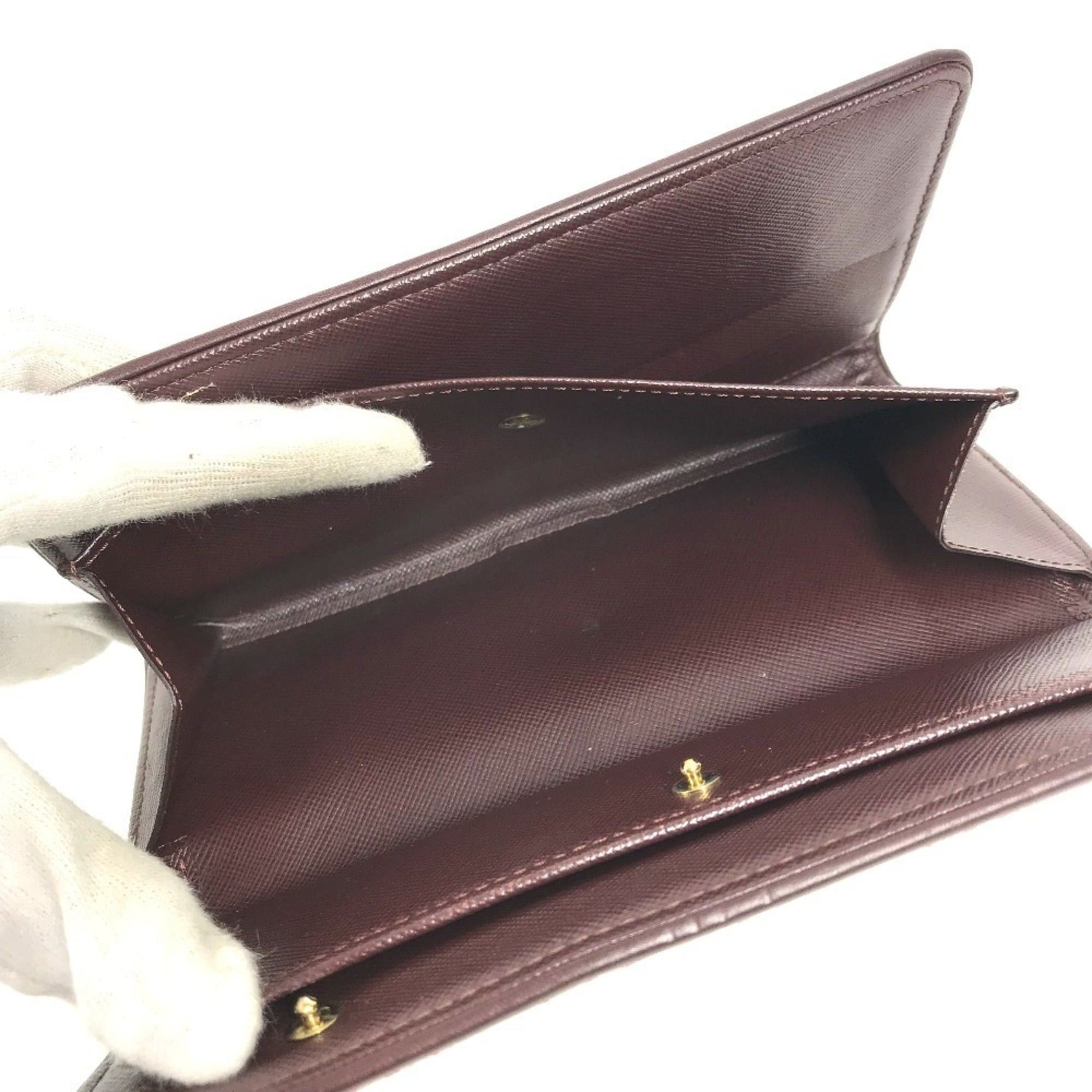 Louis Vuitton LOUIS VUITTON M92244 Monogram Mini Portefeuille Tresor International Long Wallet Flap Canvas Men's Women's Cherry Red Size ONE SIZE - 11 Thumbnail