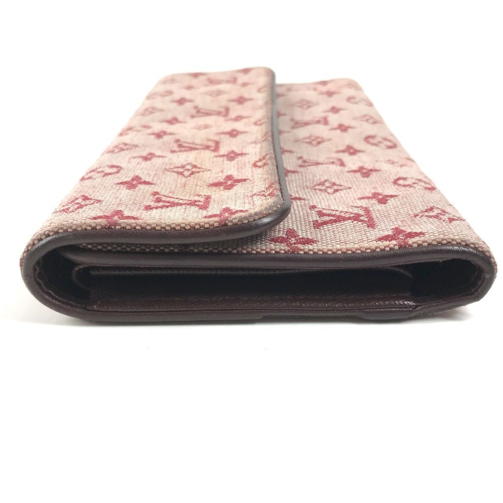Louis Vuitton LOUIS VUITTON M92244 Monogram Mini Portefeuille Tresor International Long Wallet Flap Canvas Men's Women's Cherry Red Size ONE SIZE - 4 Thumbnail