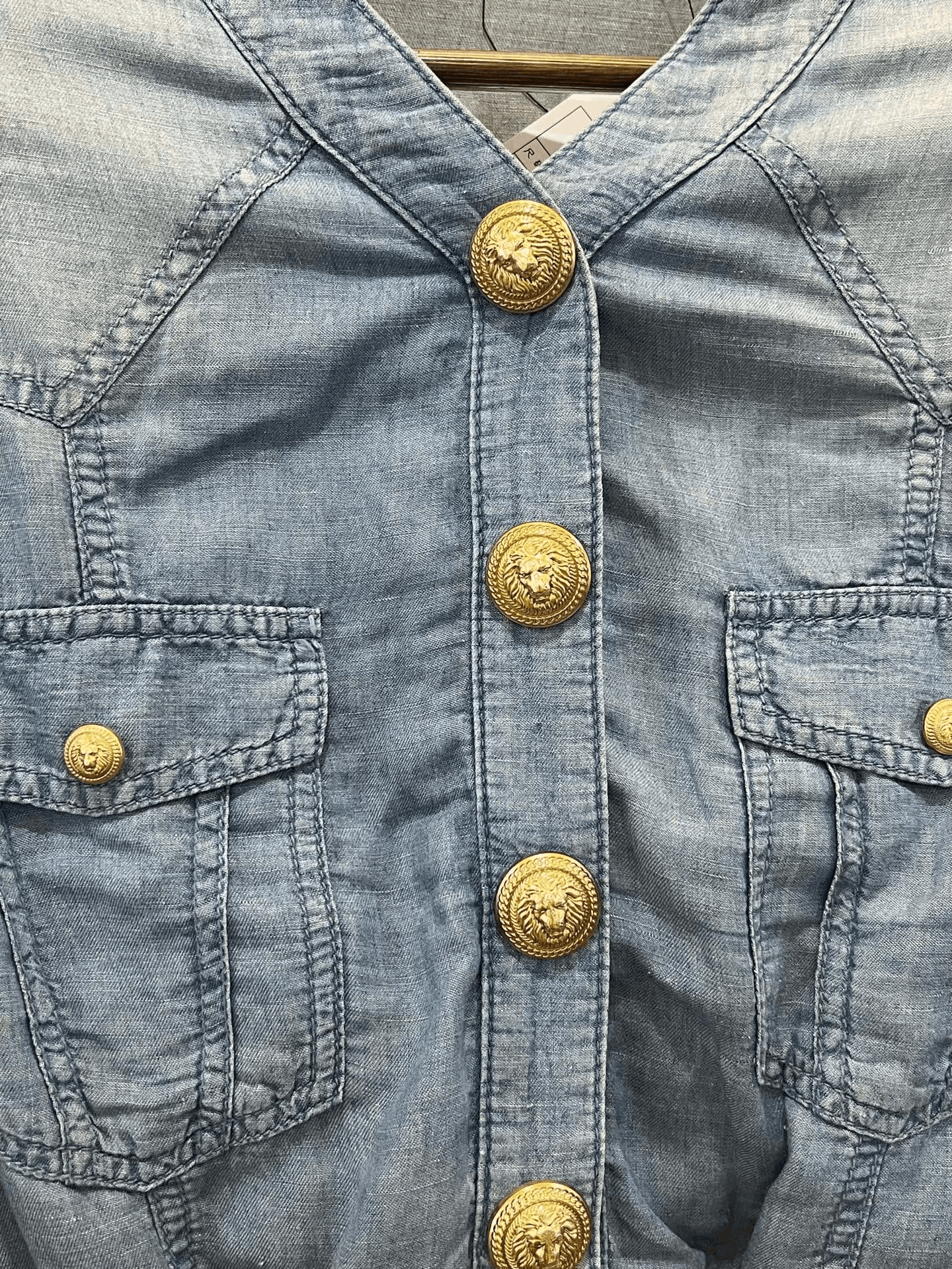 Balmain Balmain Gold Button Denim Jacket Size S / US 4 / IT 40 - 3 Thumbnail