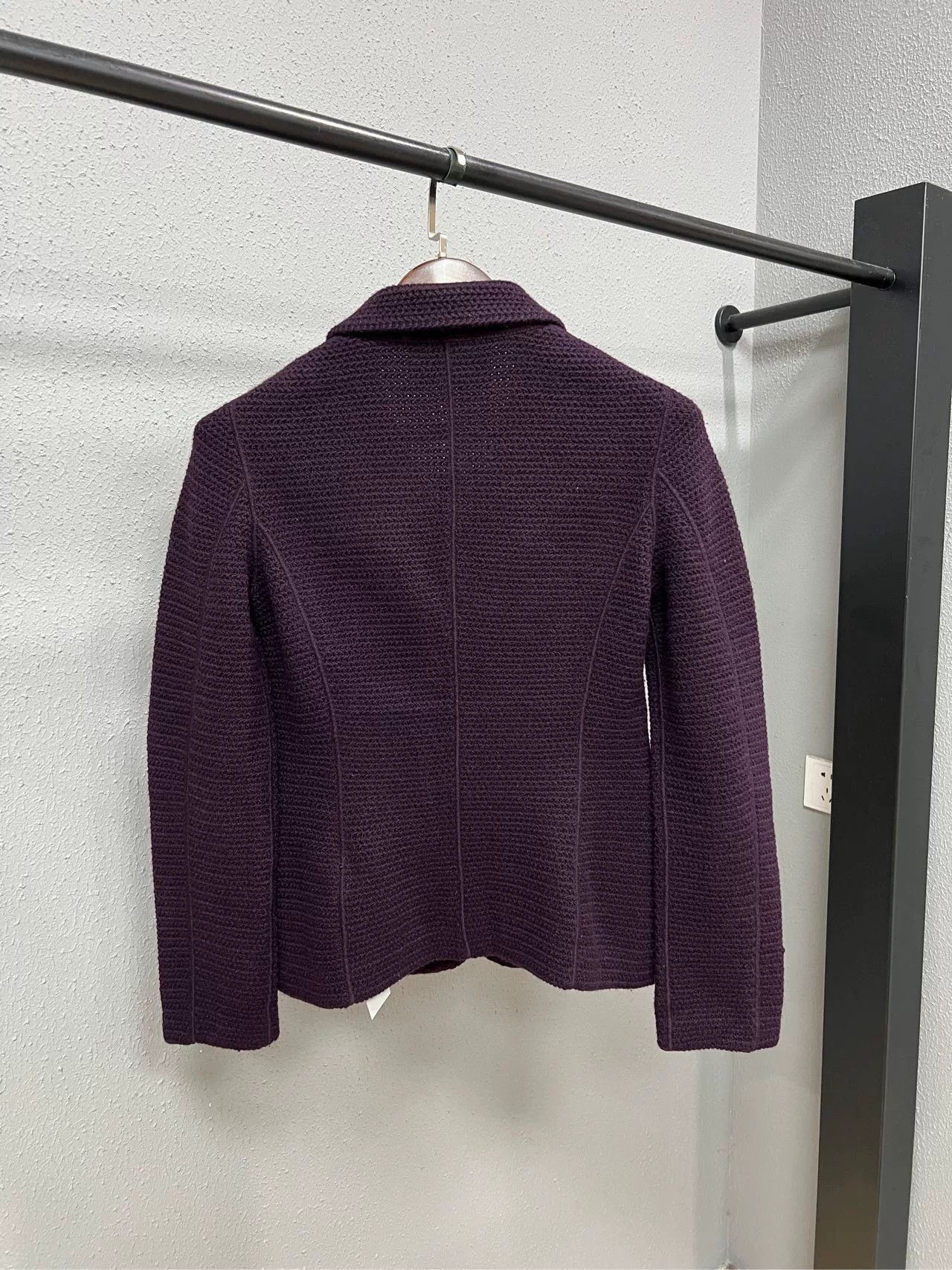 Loro Piana Loro Piana Wool Suede Collar Knit Coat Size US XXS / EU 40 - 2 Thumbnail