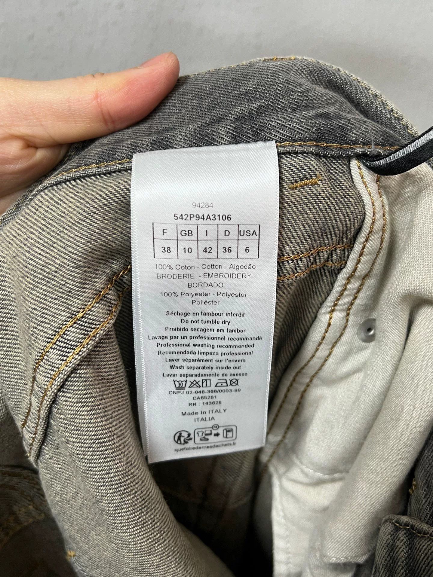 Dior Dior Distressed Wide-Leg Jeans Size 38" / US 16 / IT 52 - 4 Thumbnail