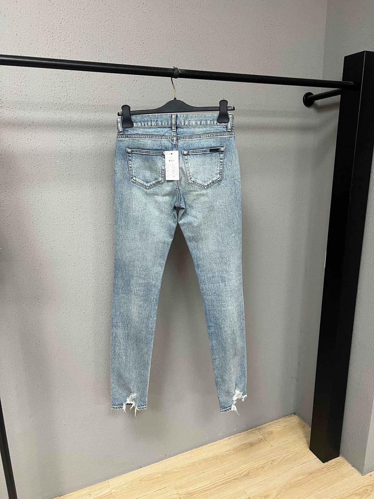 Saint Laurent Paris SLP Distressed Washed Jeans Size 25" / US 0 / IT 36 - 2 Thumbnail