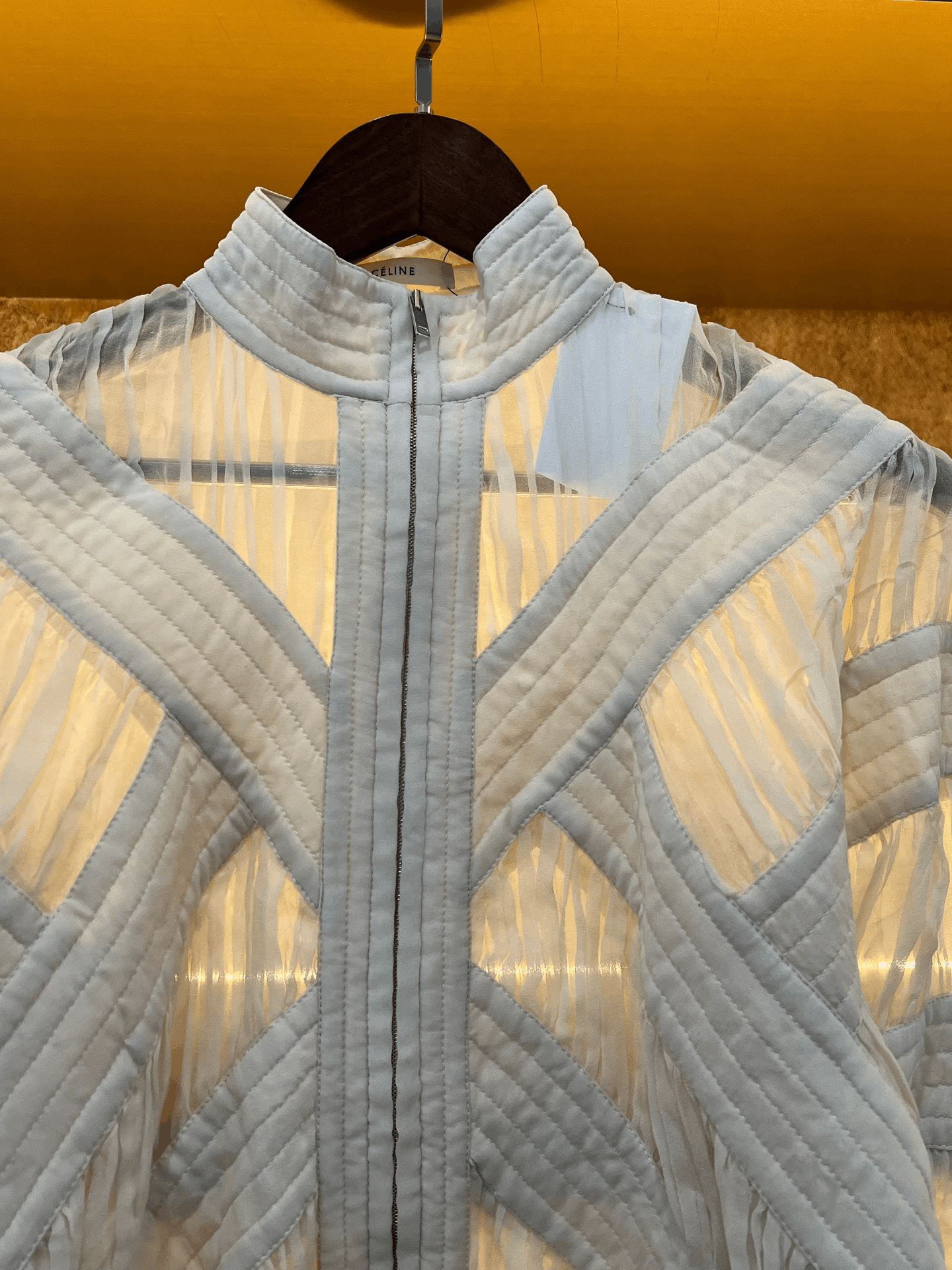 Celine Celine White Silk Coat Size XS / US 0-2 / IT 36-38 - 3 Thumbnail