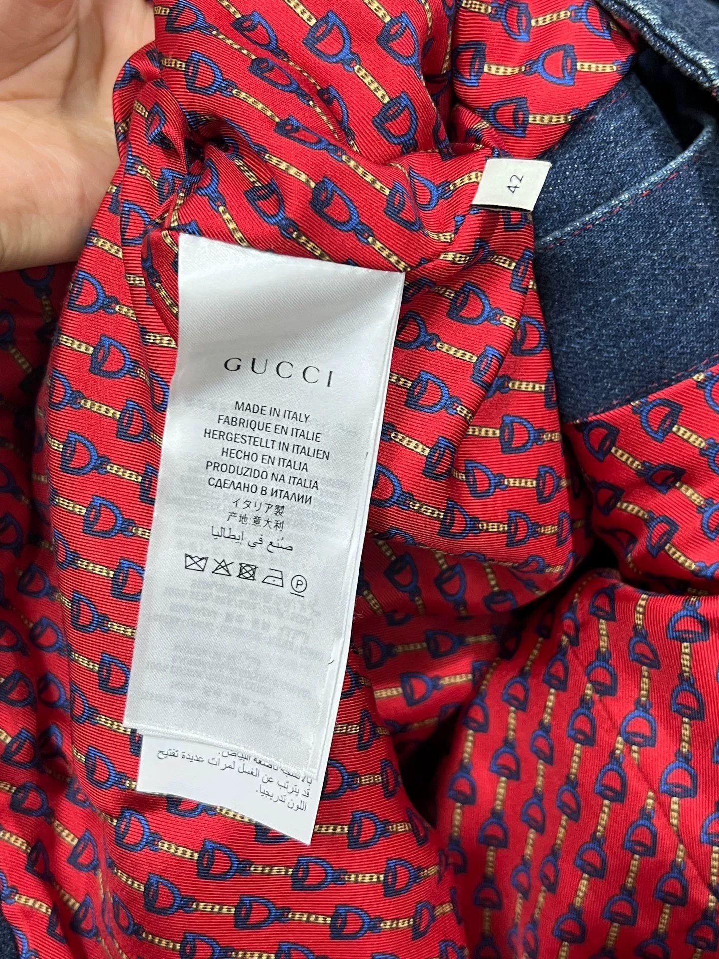 Gucci Gucci Gold Buckle Four-Pocket Denim Jacket Size US XS / EU 42 / 0 - 4 Thumbnail