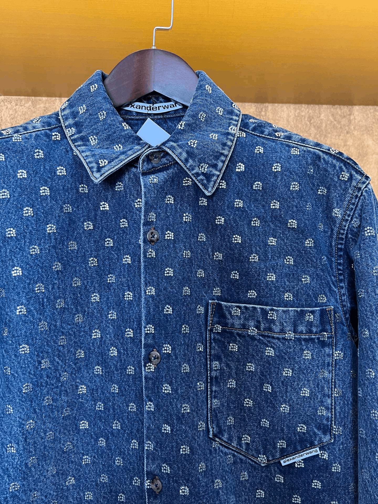 Alexander Wang Alexander Wang Diamond Denim Shirt Size XXS / US 00 / IT 34 - 3 Thumbnail
