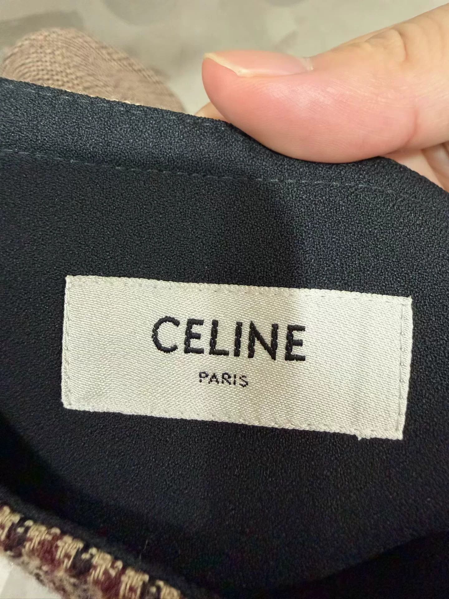 Celine Celine Houndstooth Wool Ruffle Mini Skirt Size 38" / US 16 / IT 52 - 5 Thumbnail