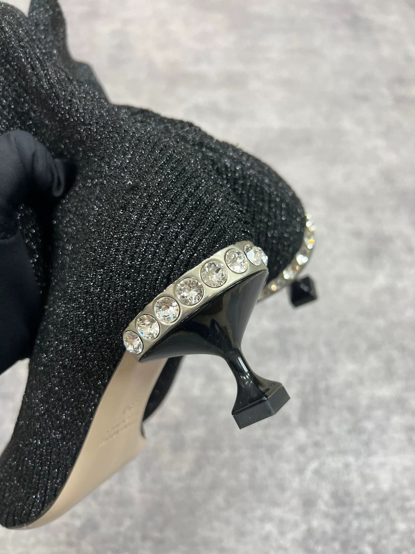 Miu Miu Miumiu Glitter Sock Boots Size US 4.5 / IT 34.5 - 6 Thumbnail